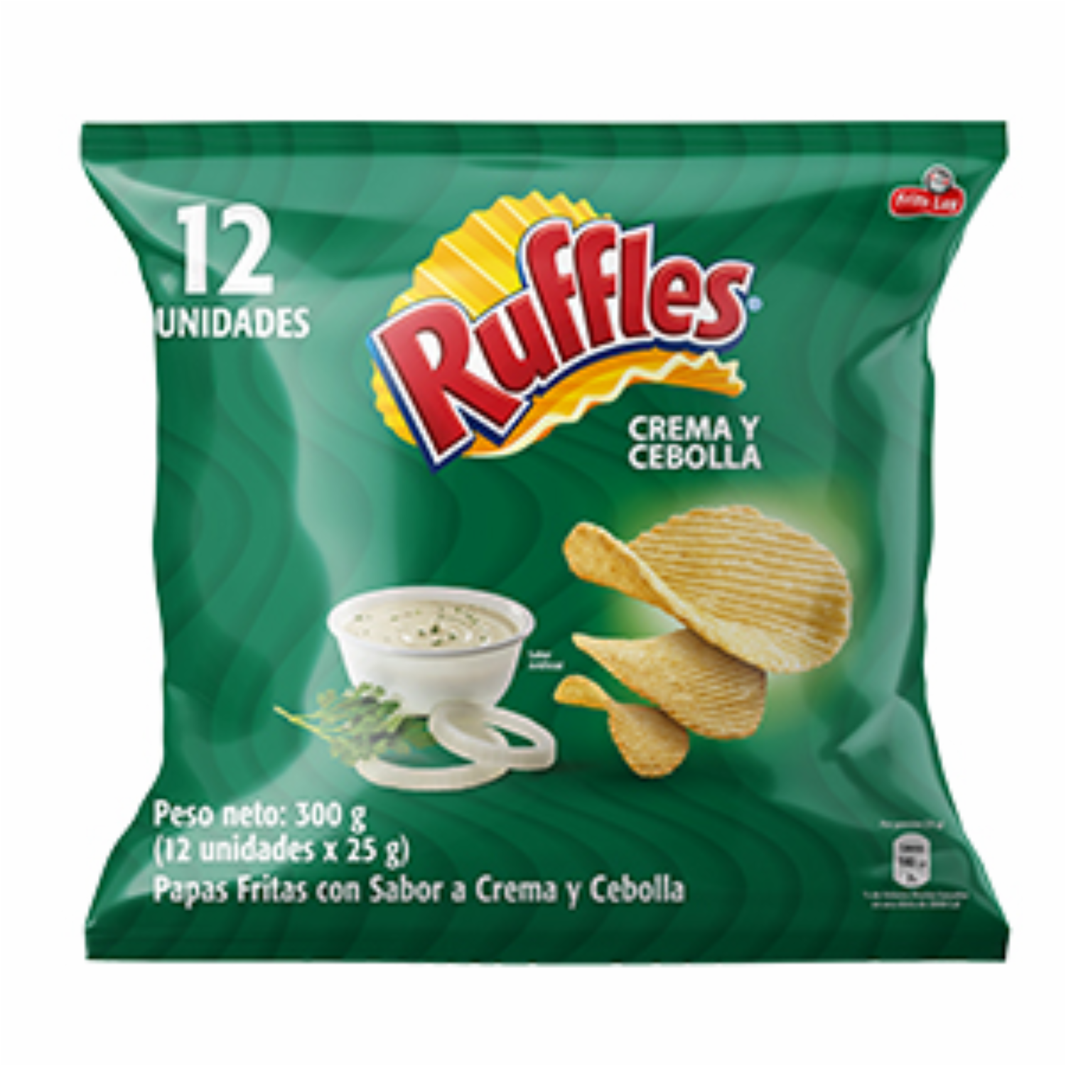 Papas Fritas Sabor A Cebolla RUFFLES 12 X 25 g