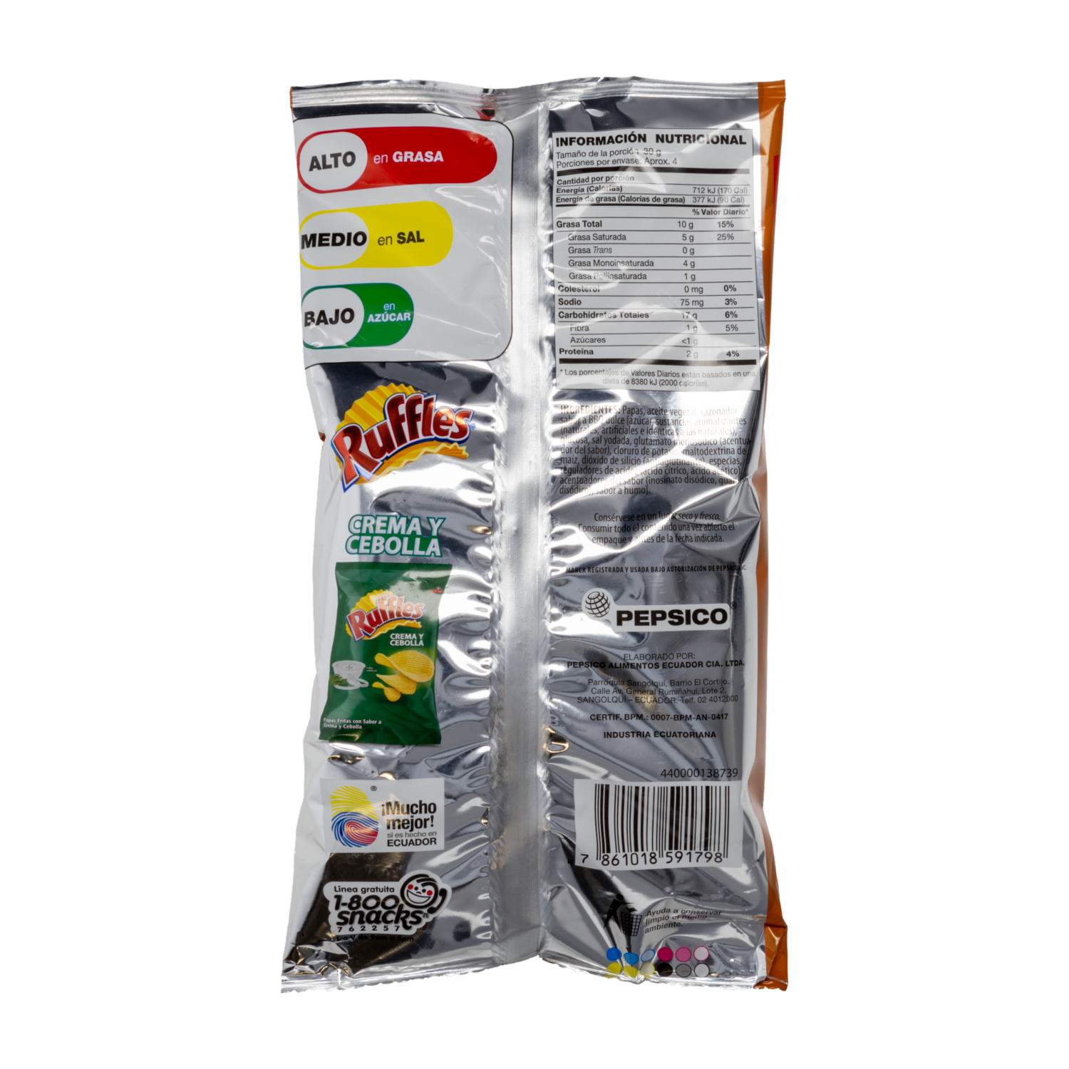 Papas Fritas Sweet BBQ RUFFLES 130 G