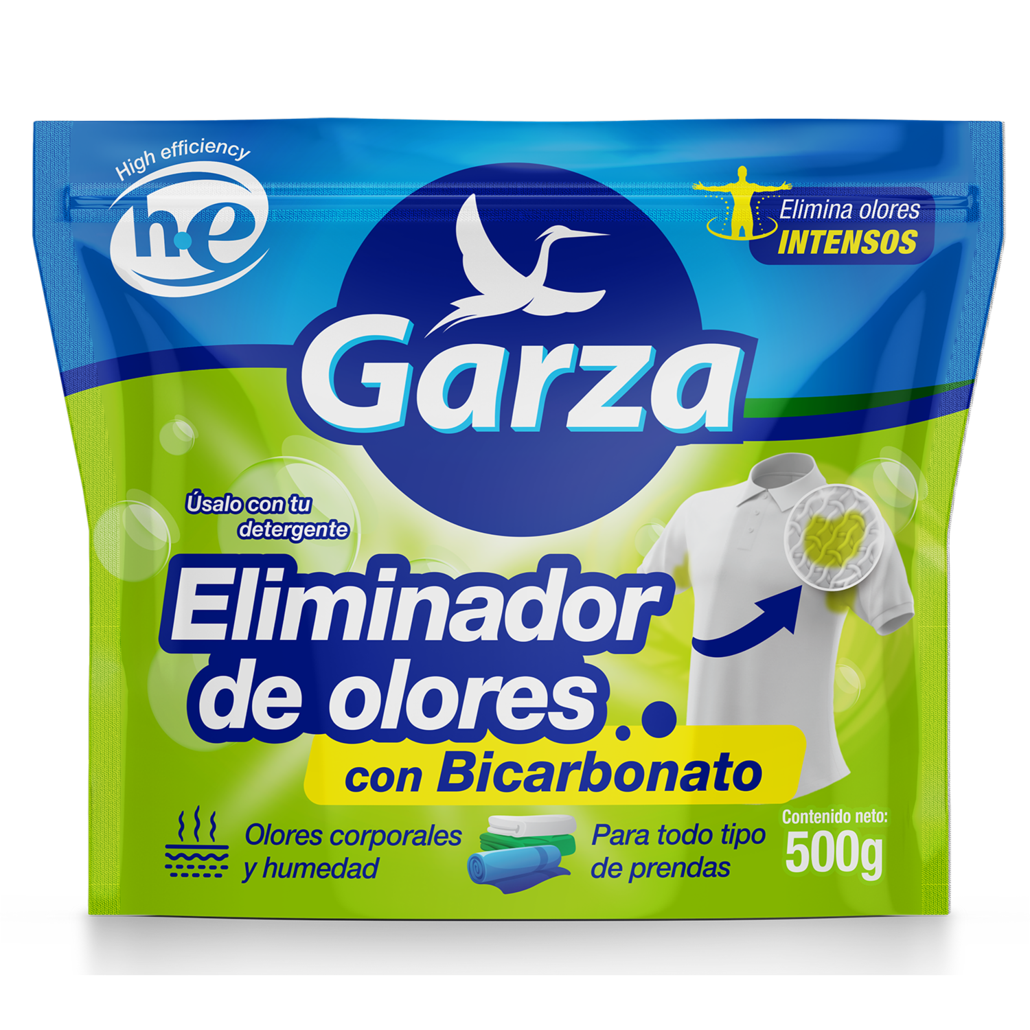 Eliminador De Olores Para Ropa Con Bicarbonato GARZA 500 G