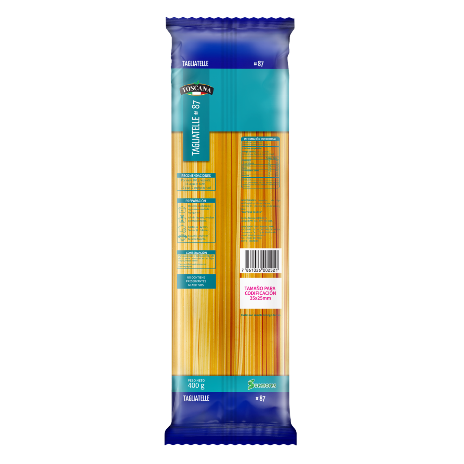 Fideo Tagliatelle N° 87 TOSCANA 400 G