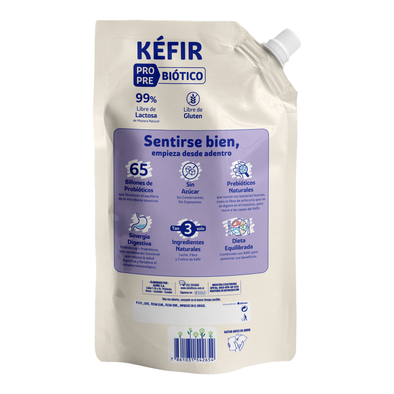 Kéfir Natural Doy Pack MIRAFLORES 950 G