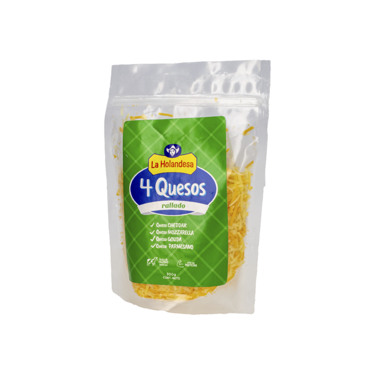 Queso Para Pizza Mix 4 Quesos LA HOLANDESA 300 G