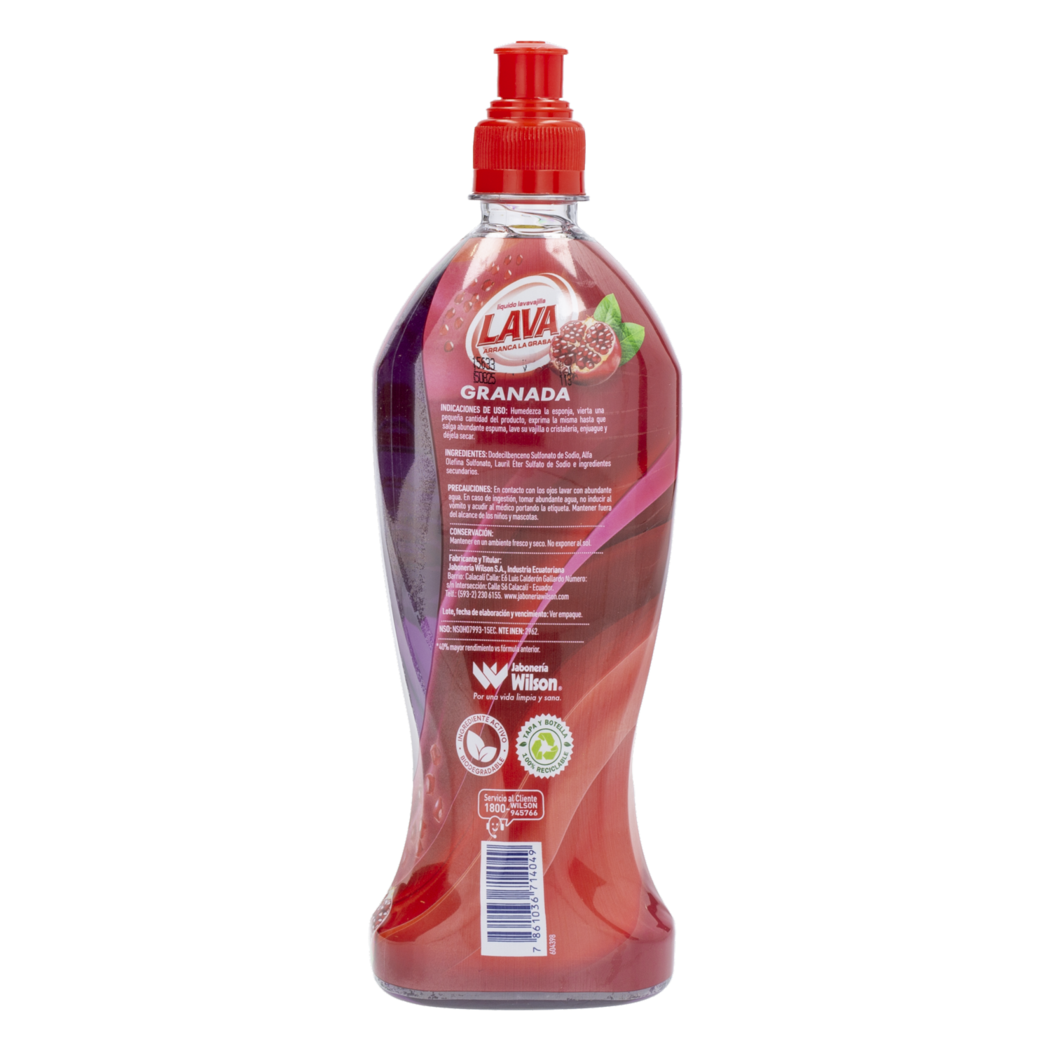Lavavajilla Liquido Fragancia Granada LAVA 600 Ml