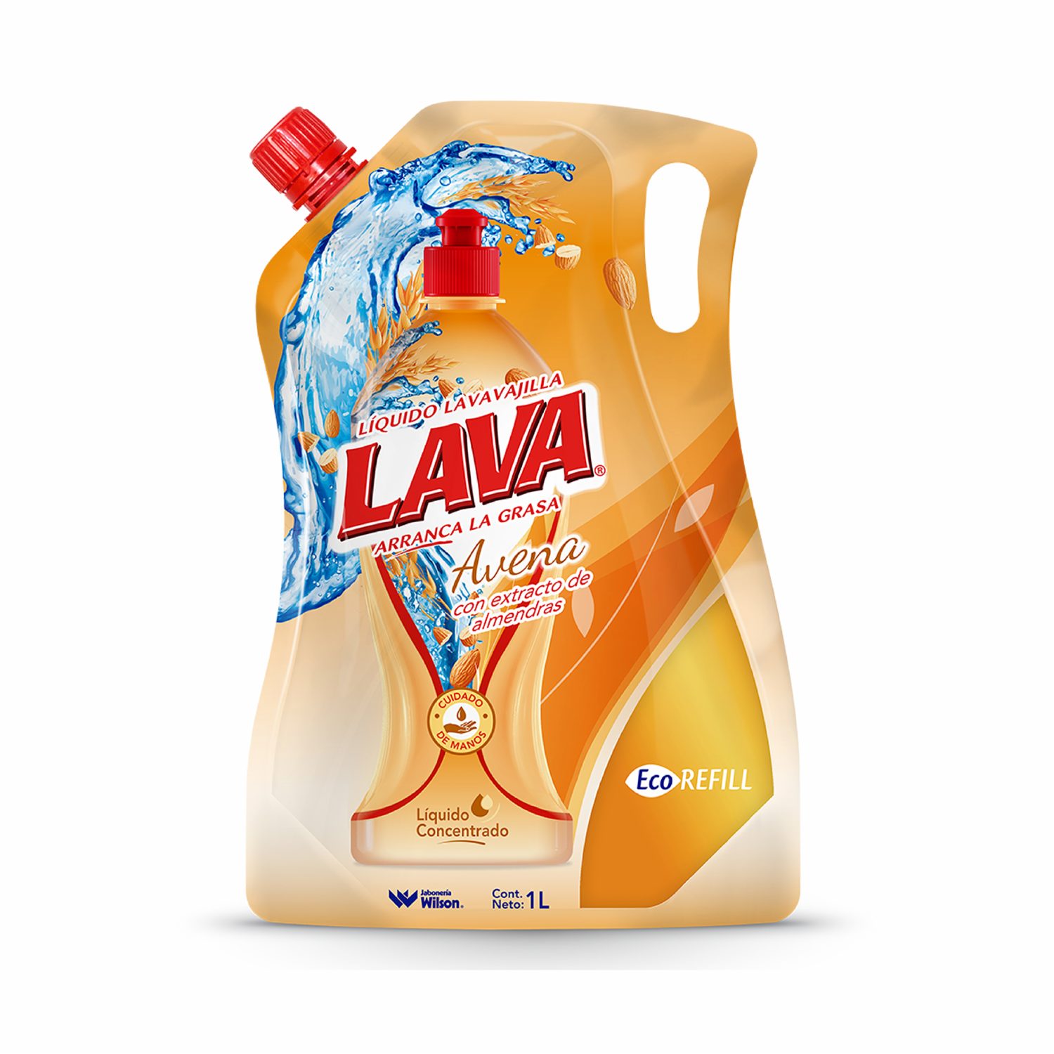 Lavavajilla Líquido De Avena Extracto De Almendras LAVA 1000 ML