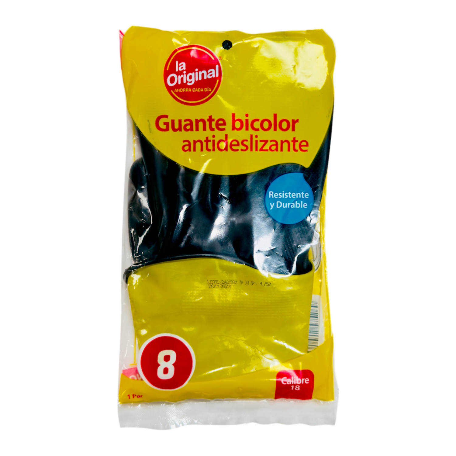 Guantes De Nitrilo Multiusos Bicolor Antideslizantes Resistentes Y Durables LA ORIGINAL Talla 8