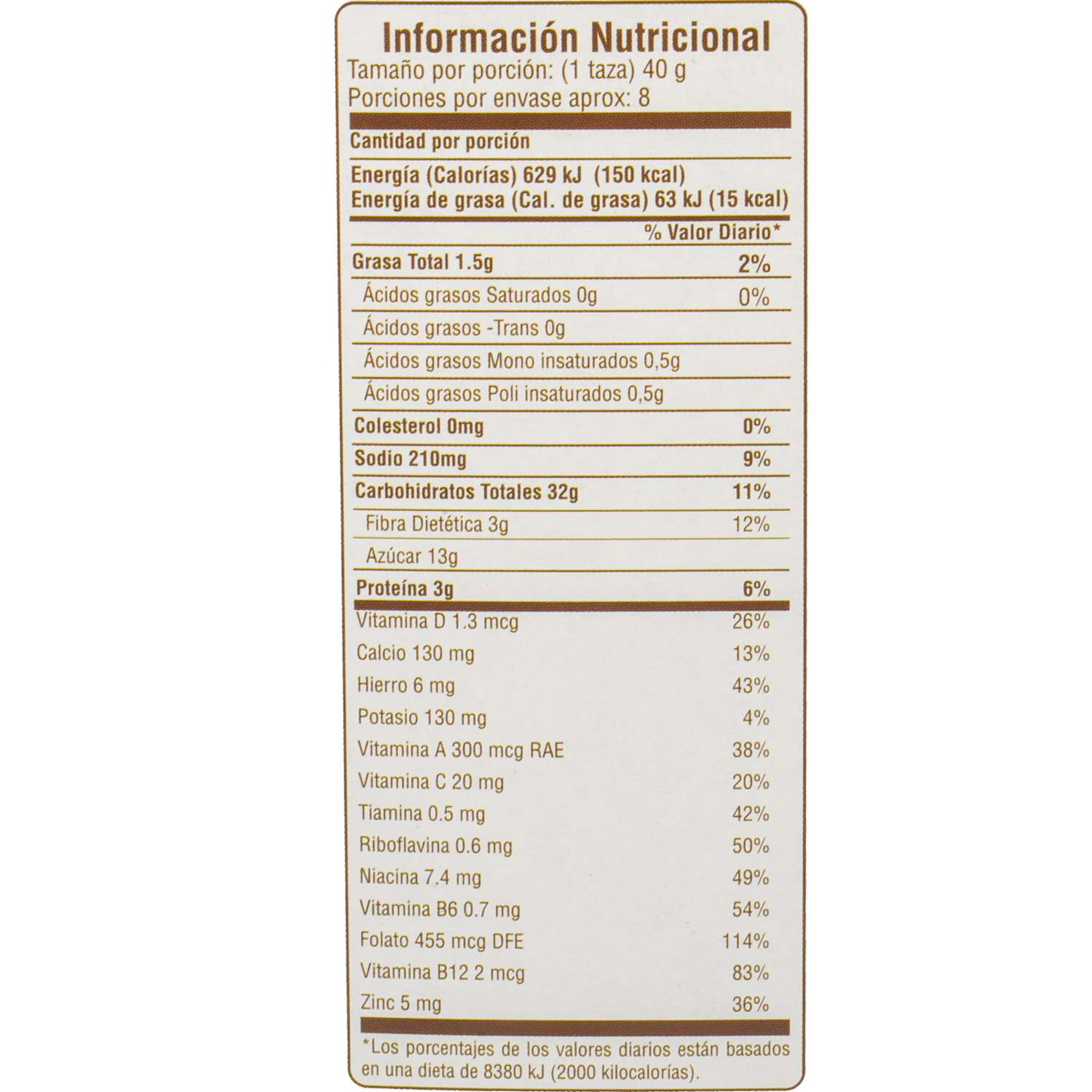 Cereal De Avena Tostada Integral Con Miel SUPERMAXI 306 G