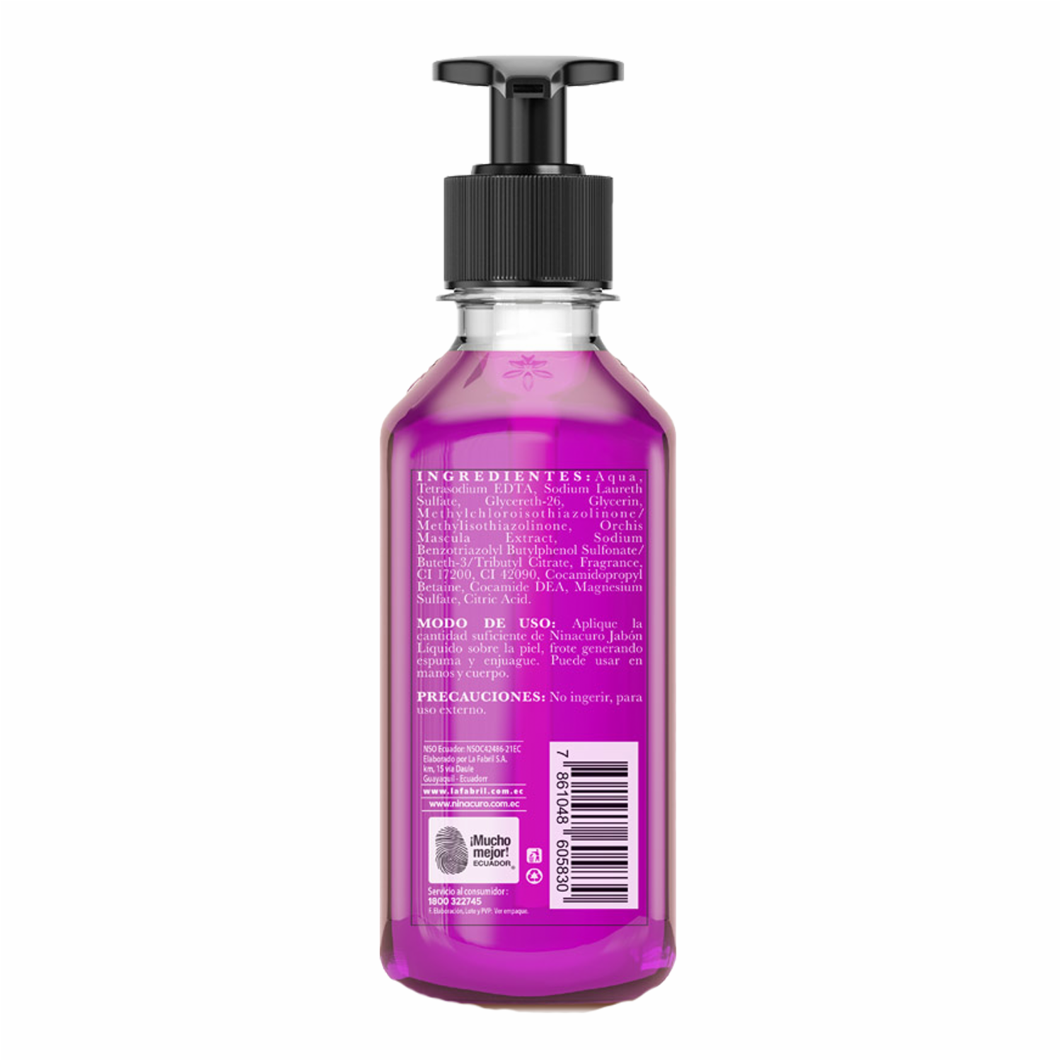 Jabón Líquido Jardín De Orquídeas NINACURO 450 Ml