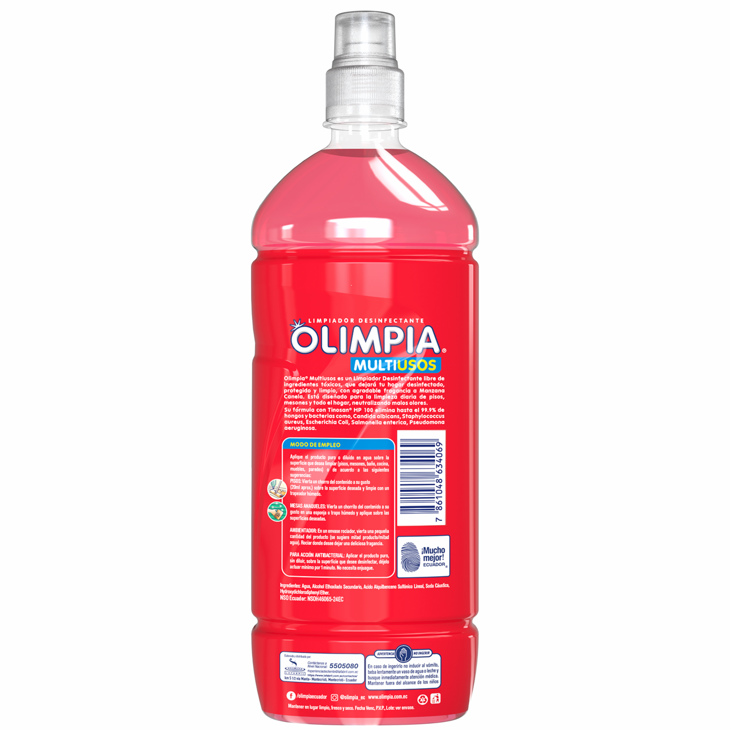 Desinfectante Con Aroma A Manzana Y Canela OLIMPIA 900 Ml
