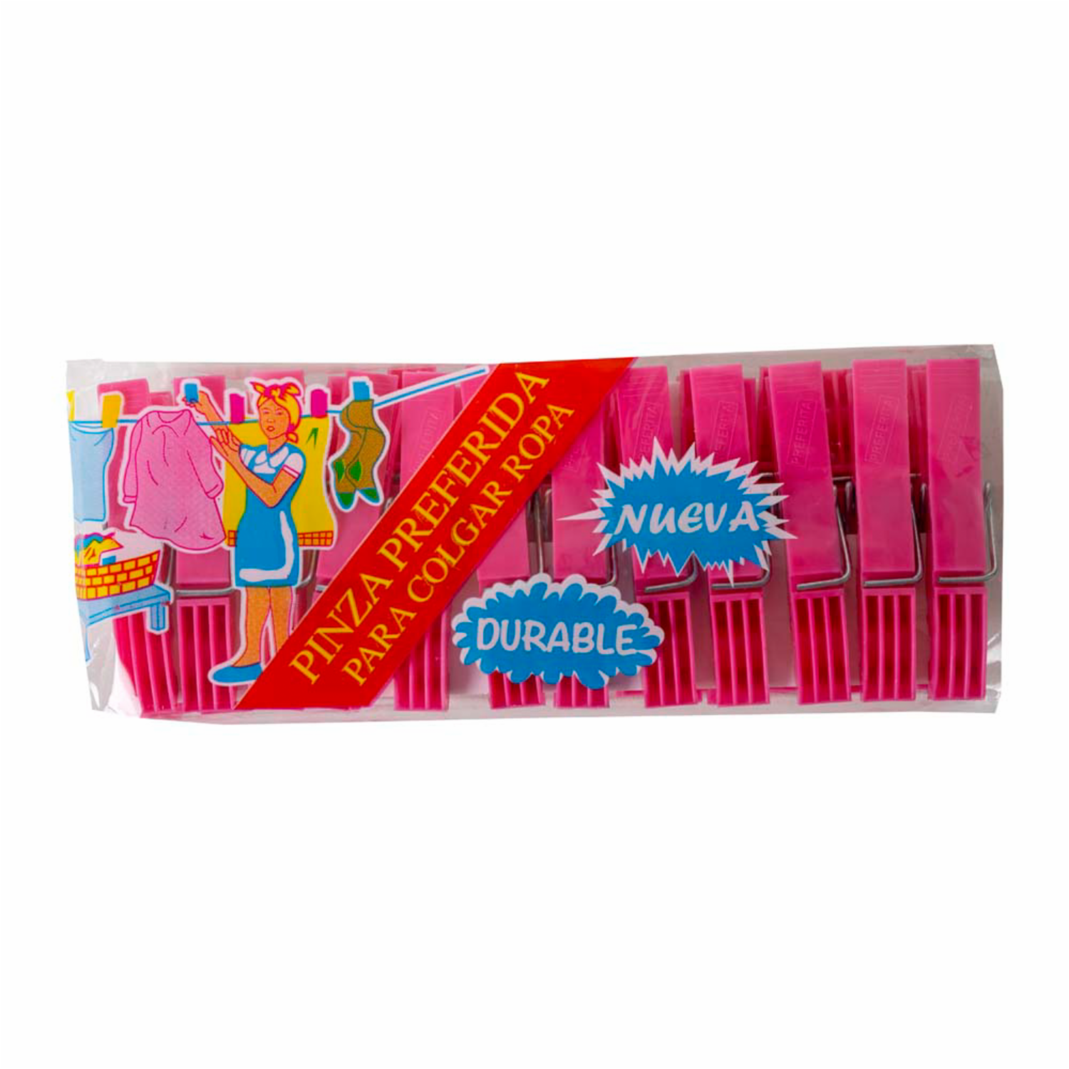 Pinzas Plásticas Para Ropa Preferida ALNUSAN x 24 Uds