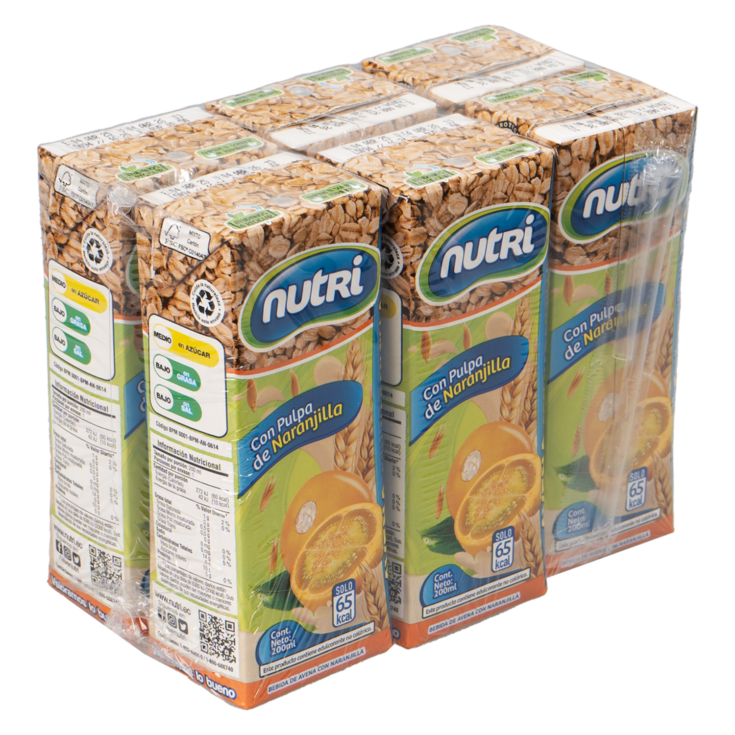 Bebida De Avena Con Naranjilla NUTRI 6 X 200 ml