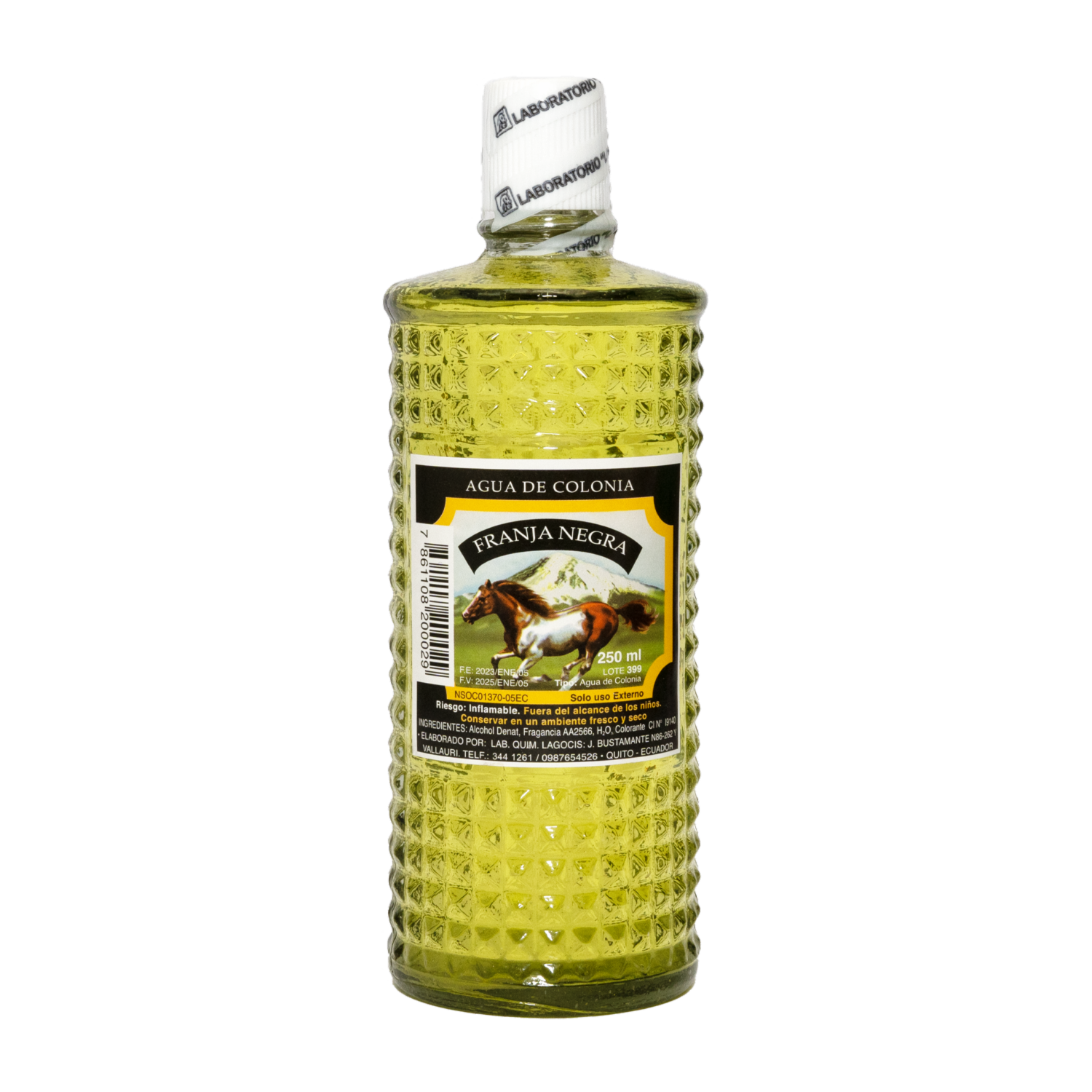 Agua De Colonia Para Caballero FRANJA NEGRA 250 Ml