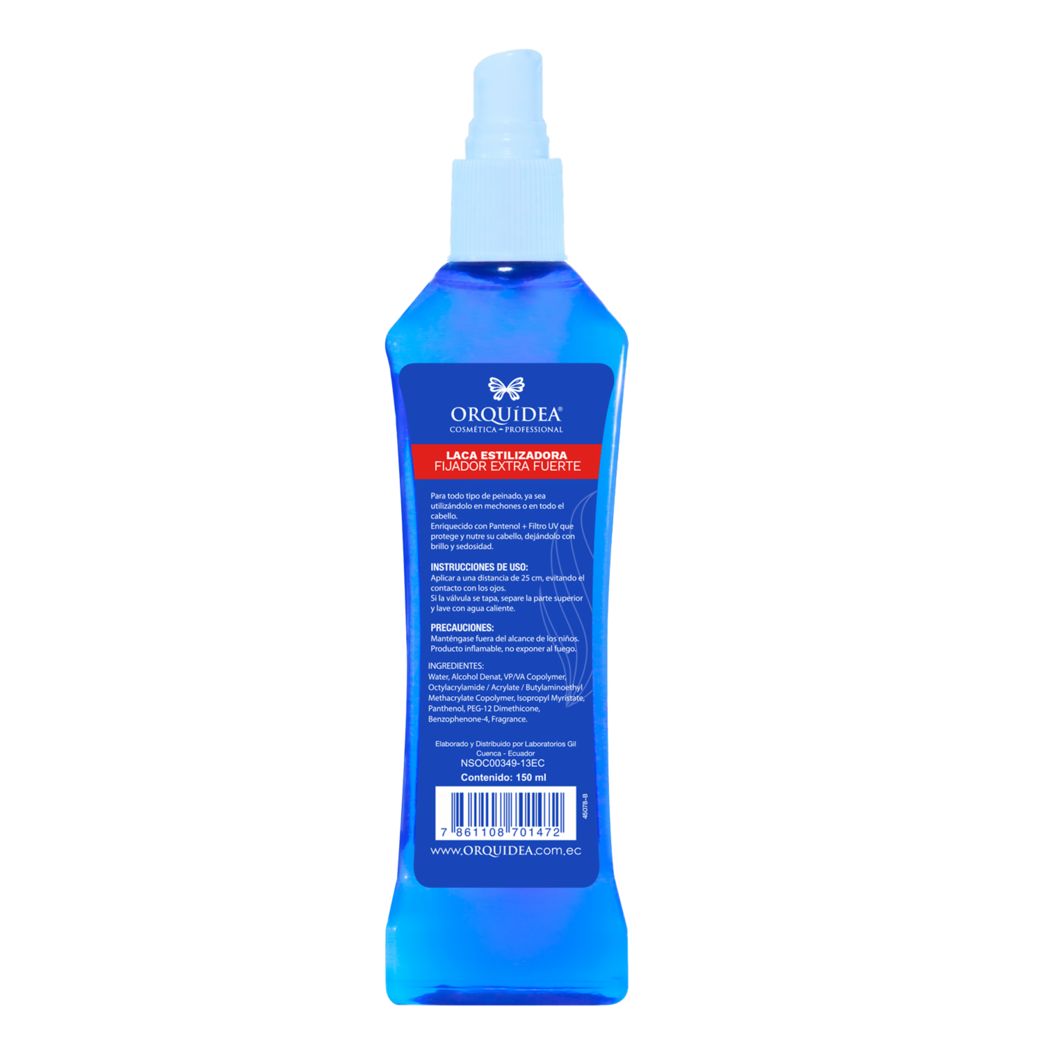 Fijador De Cabello Laca Estilizadora De Peinado Extra Fuerte ORQUÍDEA Spray 150 Ml