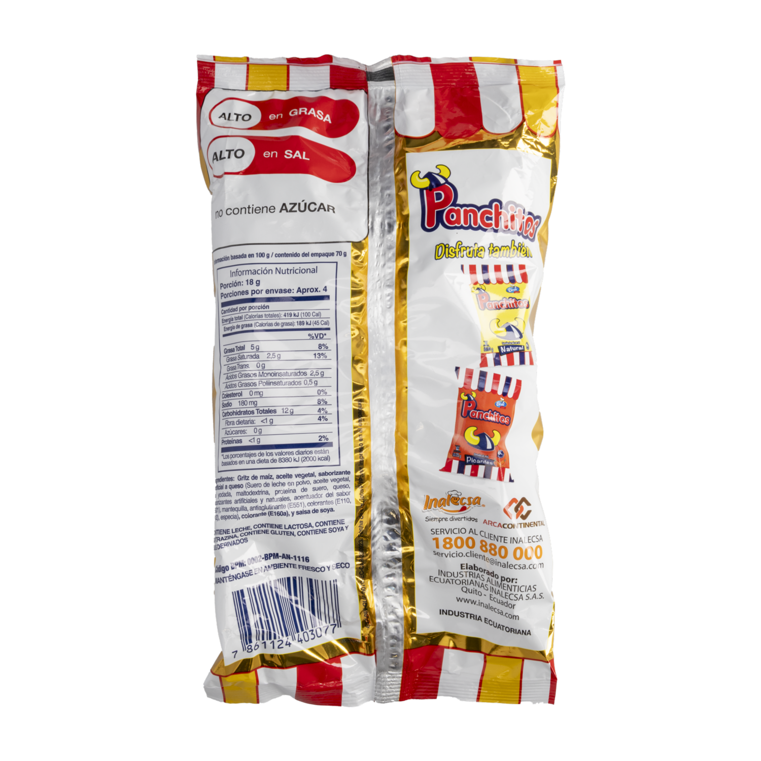 Bocaditos De Maíz Sabor A Queso PANCHITOS 70 G