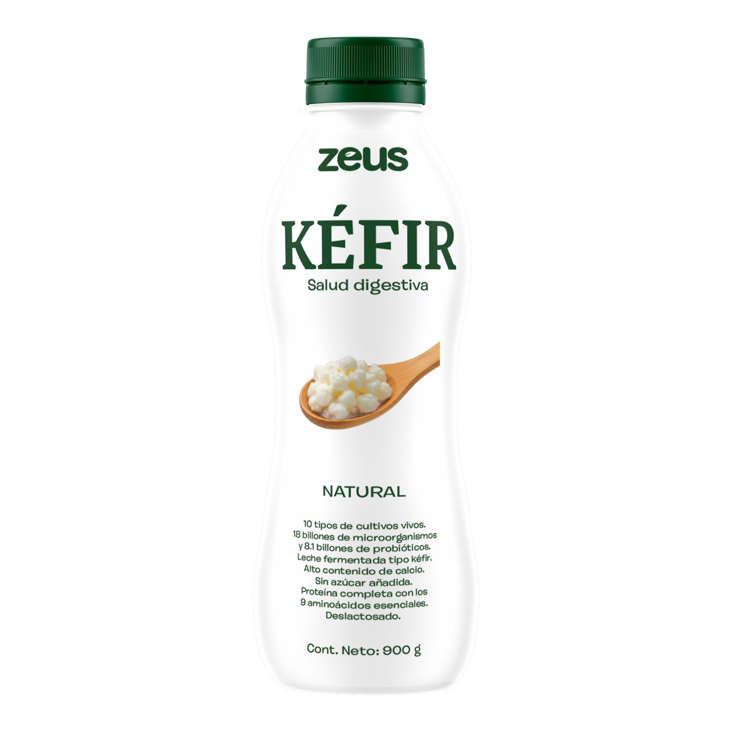 Kéfir Natural Botella ZEUS 900 G