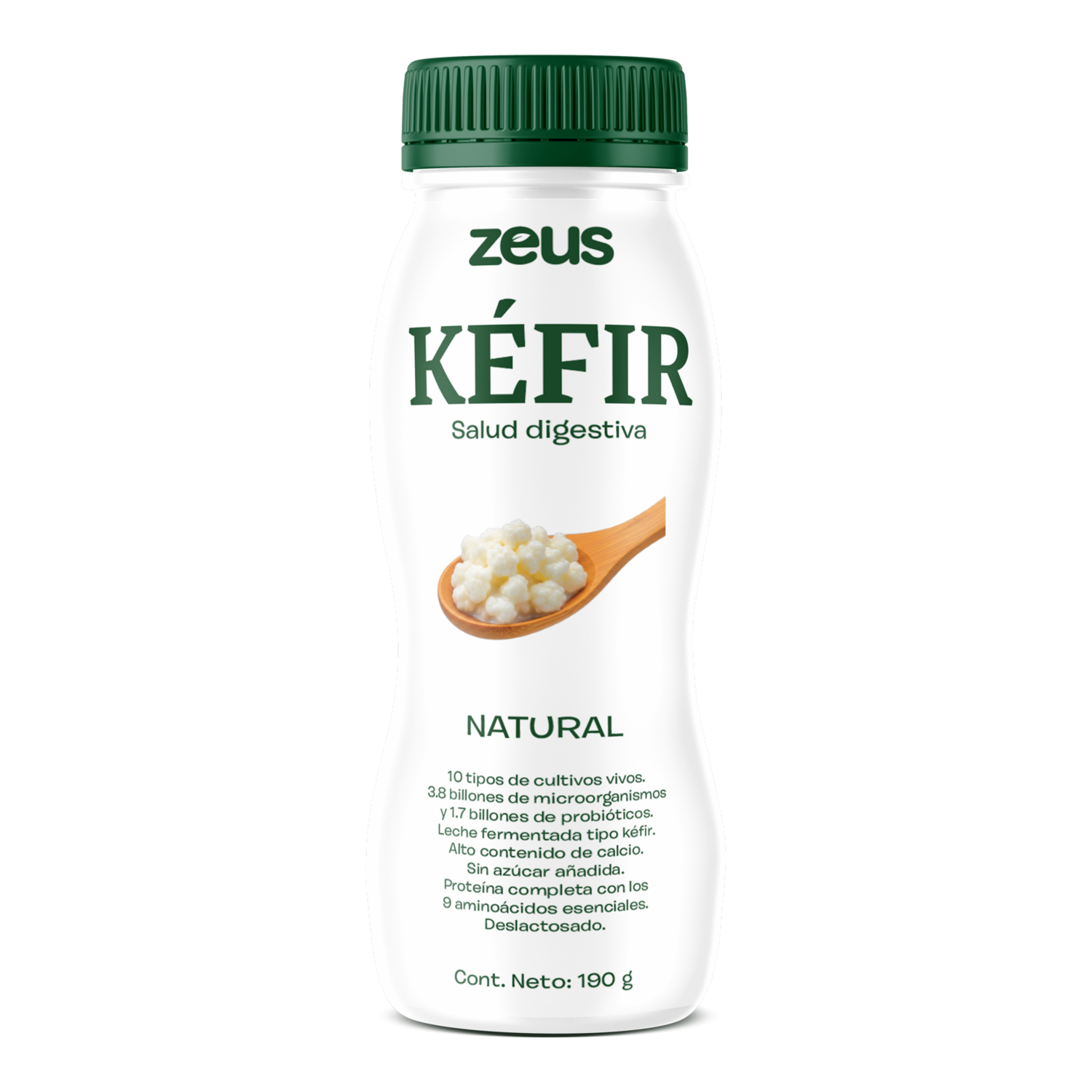 Kéfir Natural Botella ZEUS 190 G
