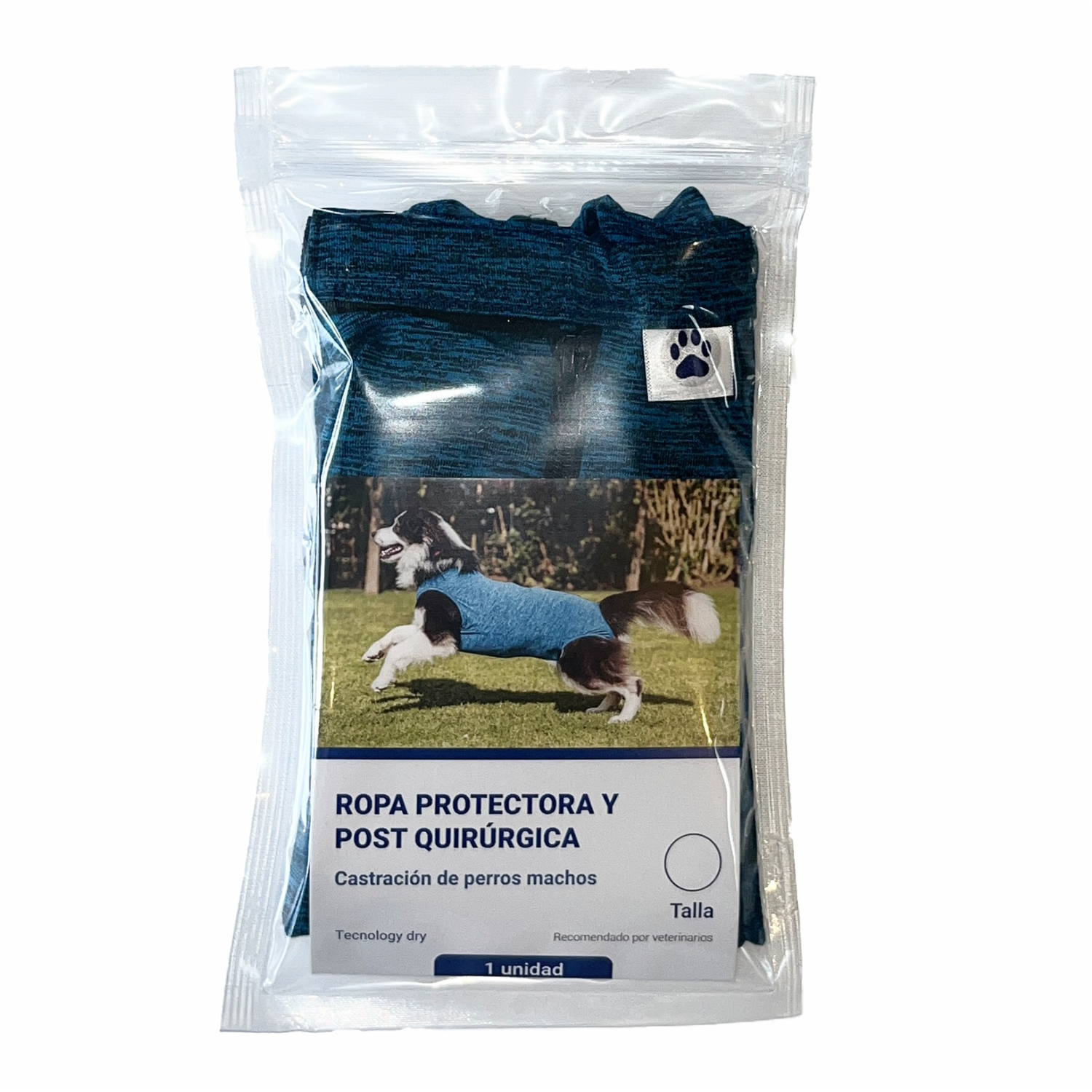 Ropa Para Perro Post Quirúrgica Castración De Perros Machos HUELLAS Talla 8  13.0 – 16.0 Kilos