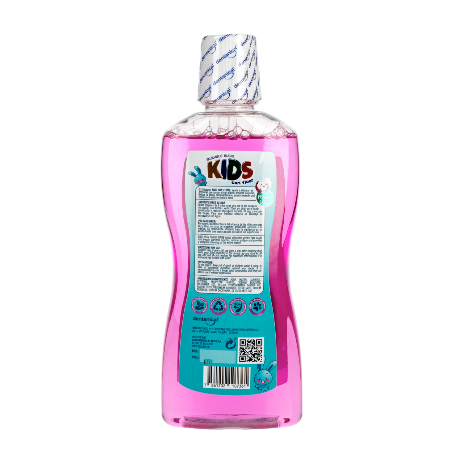 Enjuague  Bucal Infantil DENTANICAL 500 Ml