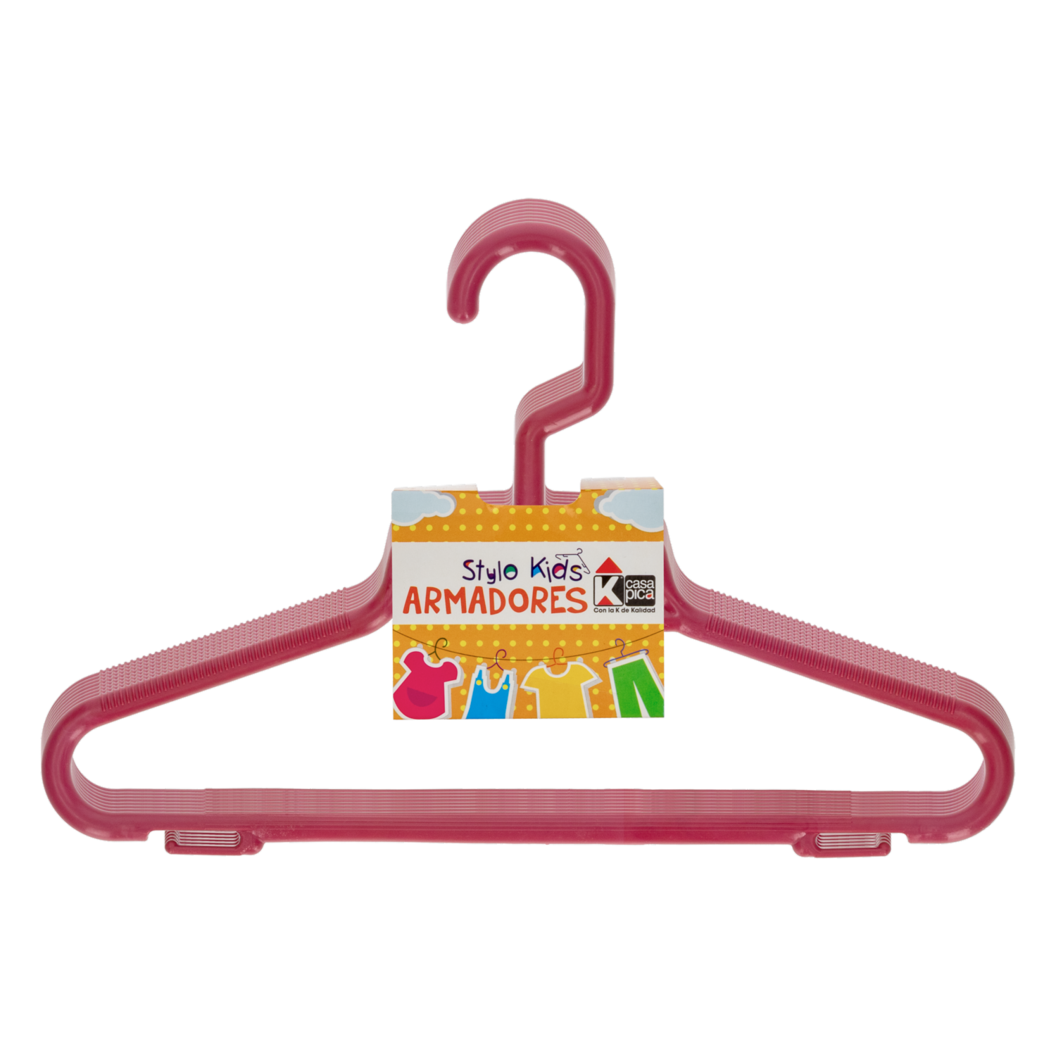 Armador De Ropa Infantil Rosado CASA PICA 8 Piezas