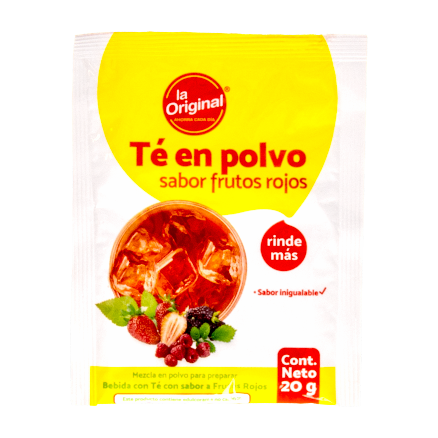 Té En Polvo Sabor A Frutos Rojos LA ORIGINAL 20 G