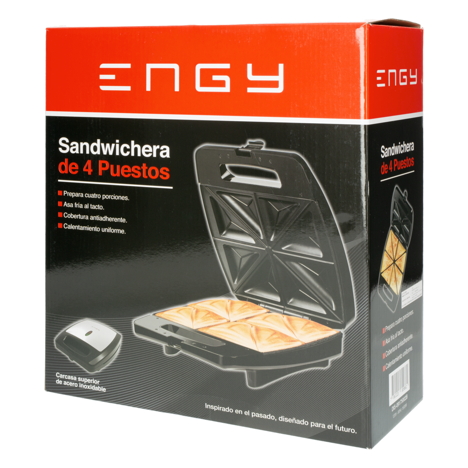 Sanduchera 4 Puestos DIS-09175002B ENGY 1500 Watts