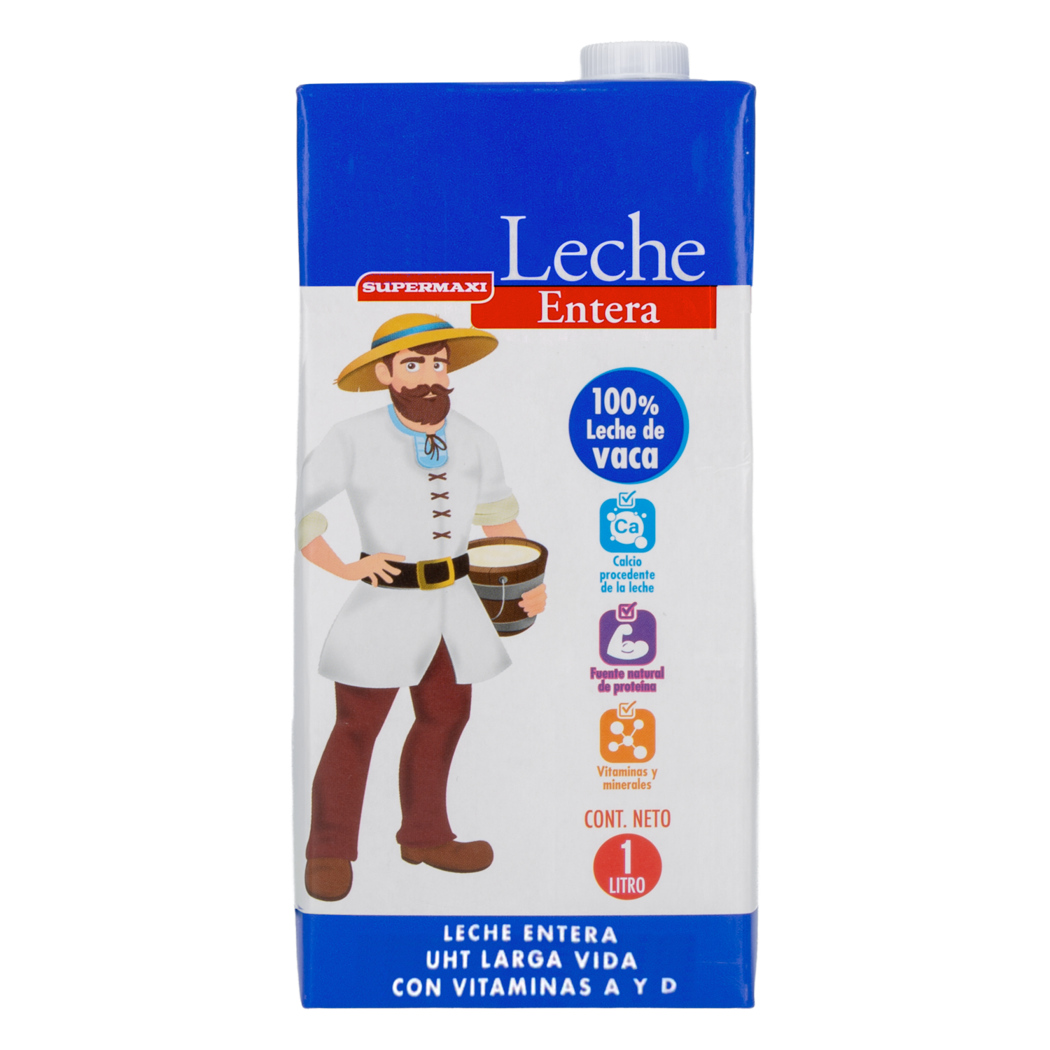 Leche Entera Tetrapack SUPERMAXI 1000 Ml