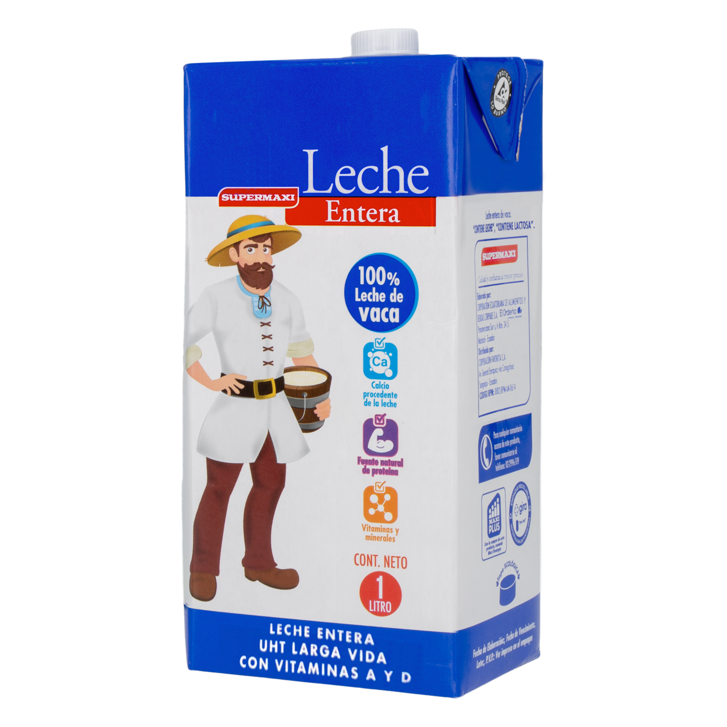 Leche Entera Tetrapack SUPERMAXI 1000 Ml