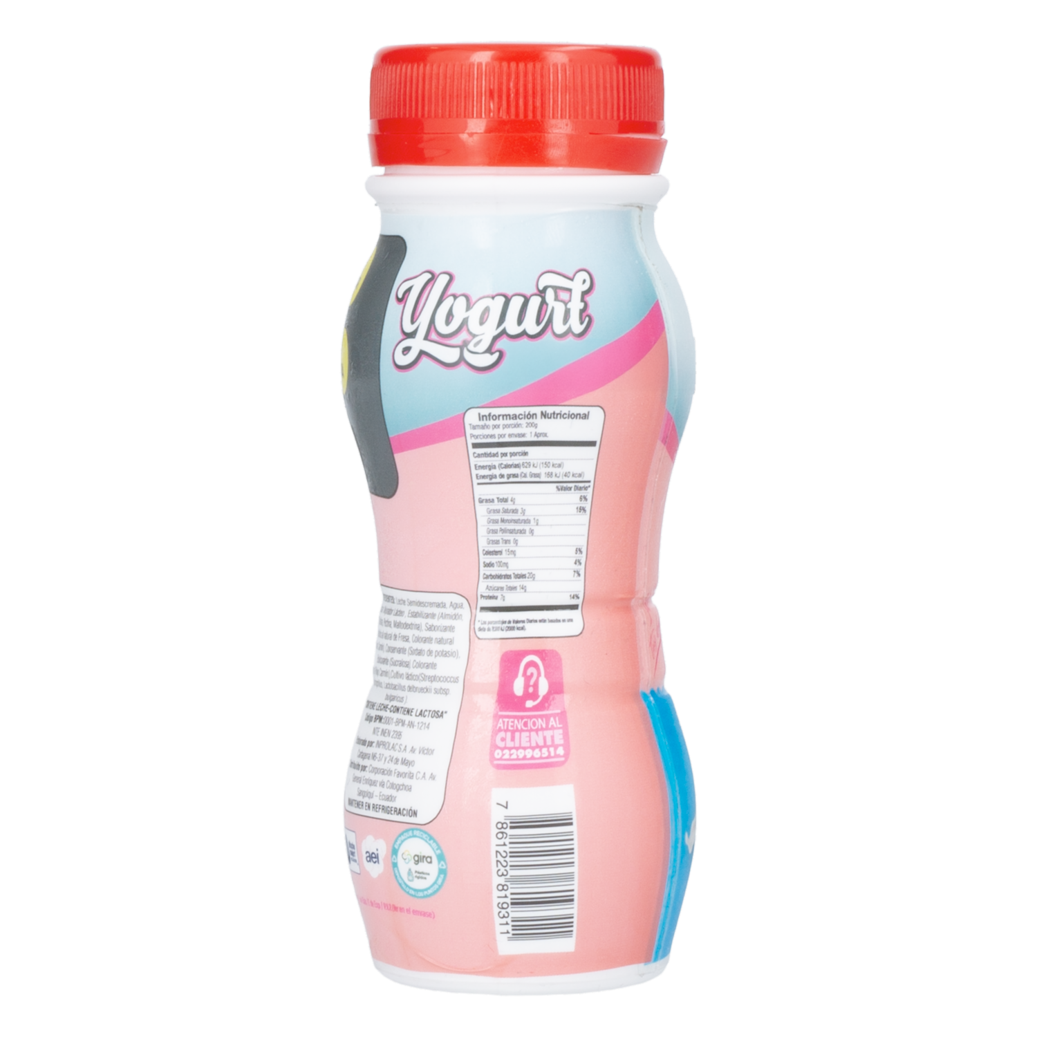 Yogurt Bebible Sabor A Fresa EL ARTESANAL 200 G