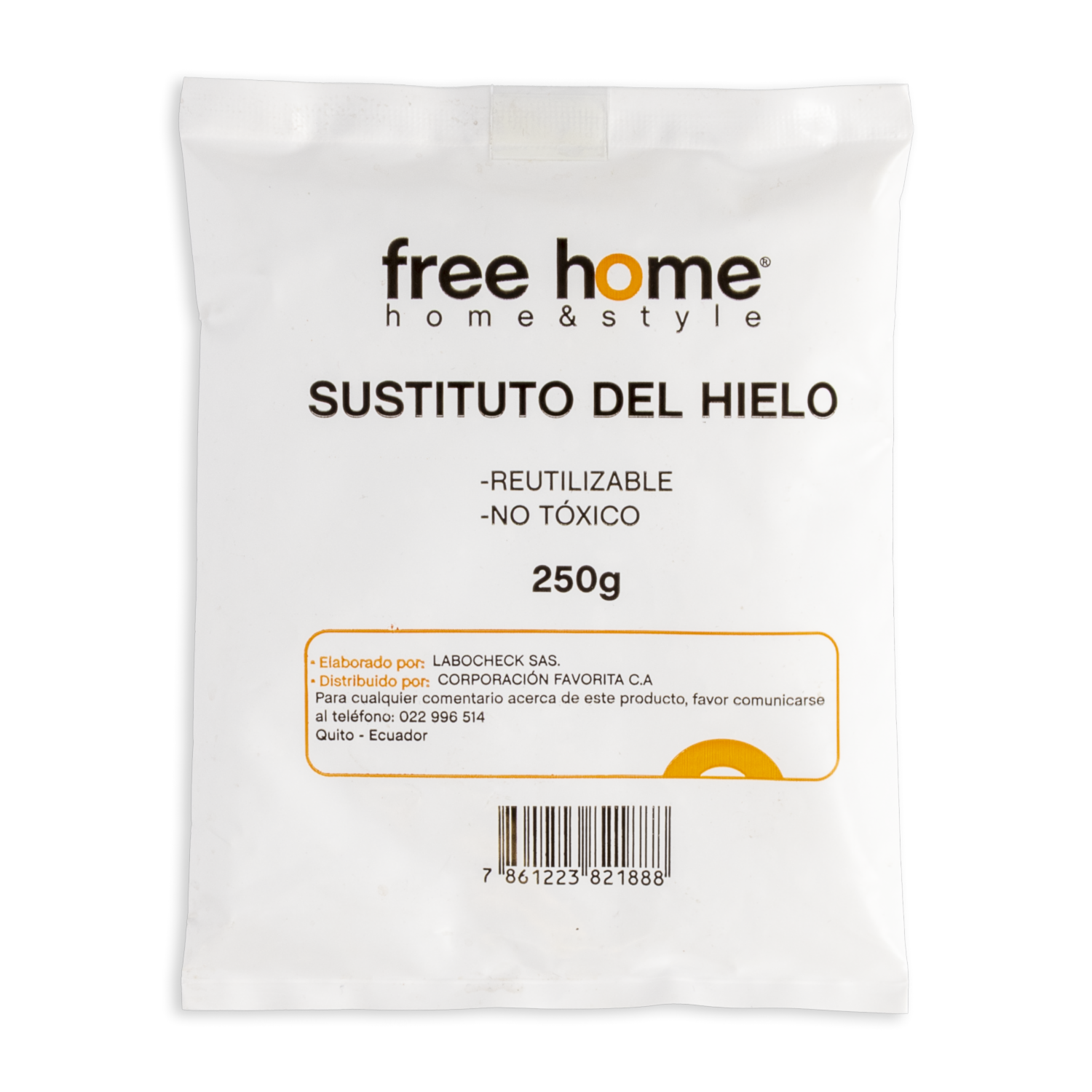 Sustituto De Hielo Reutilizable No Tóxico FREE HOME 250 G