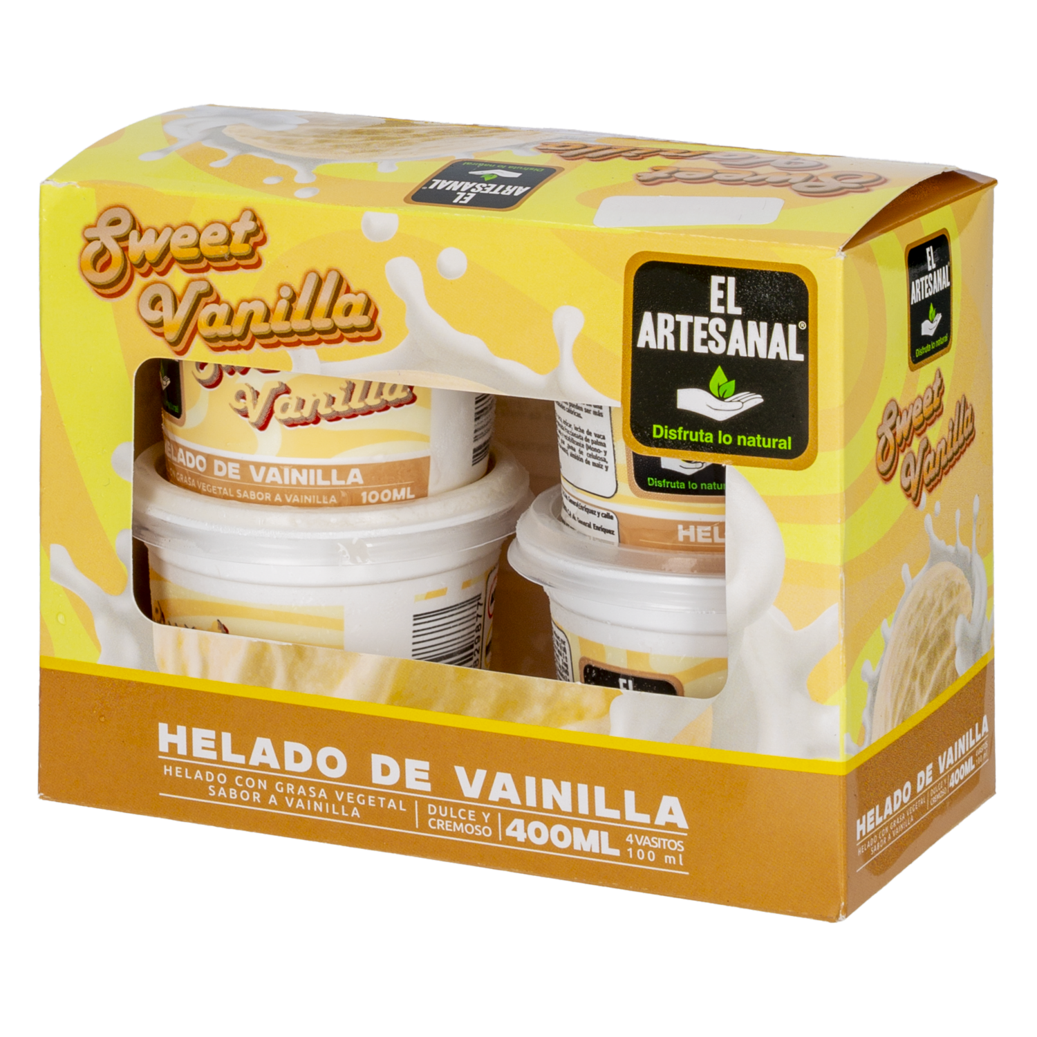 Helado Sweet Vainilla EL ARTESANAL 400 Ml