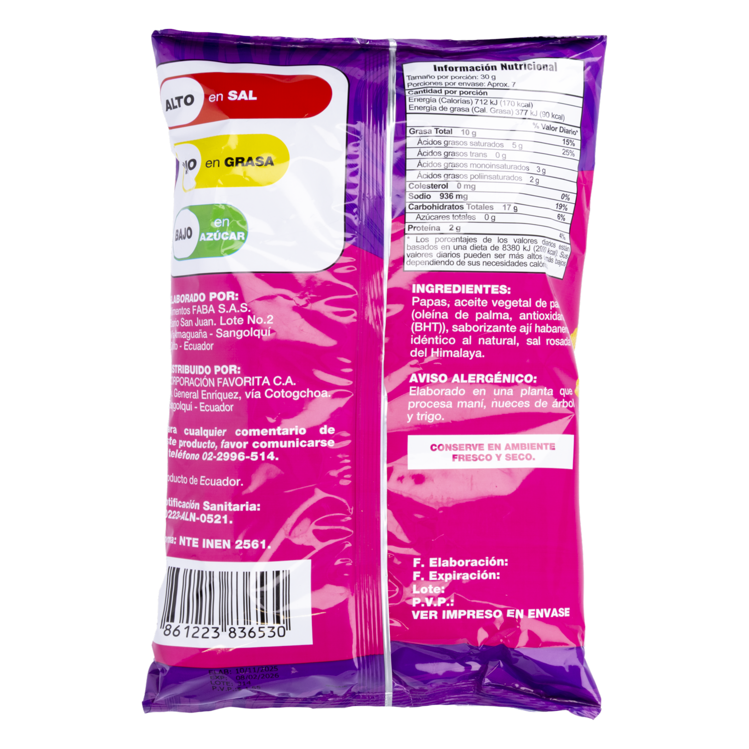 Papas Fritas Sabor A Habanero EL ARTESANAL 200 G