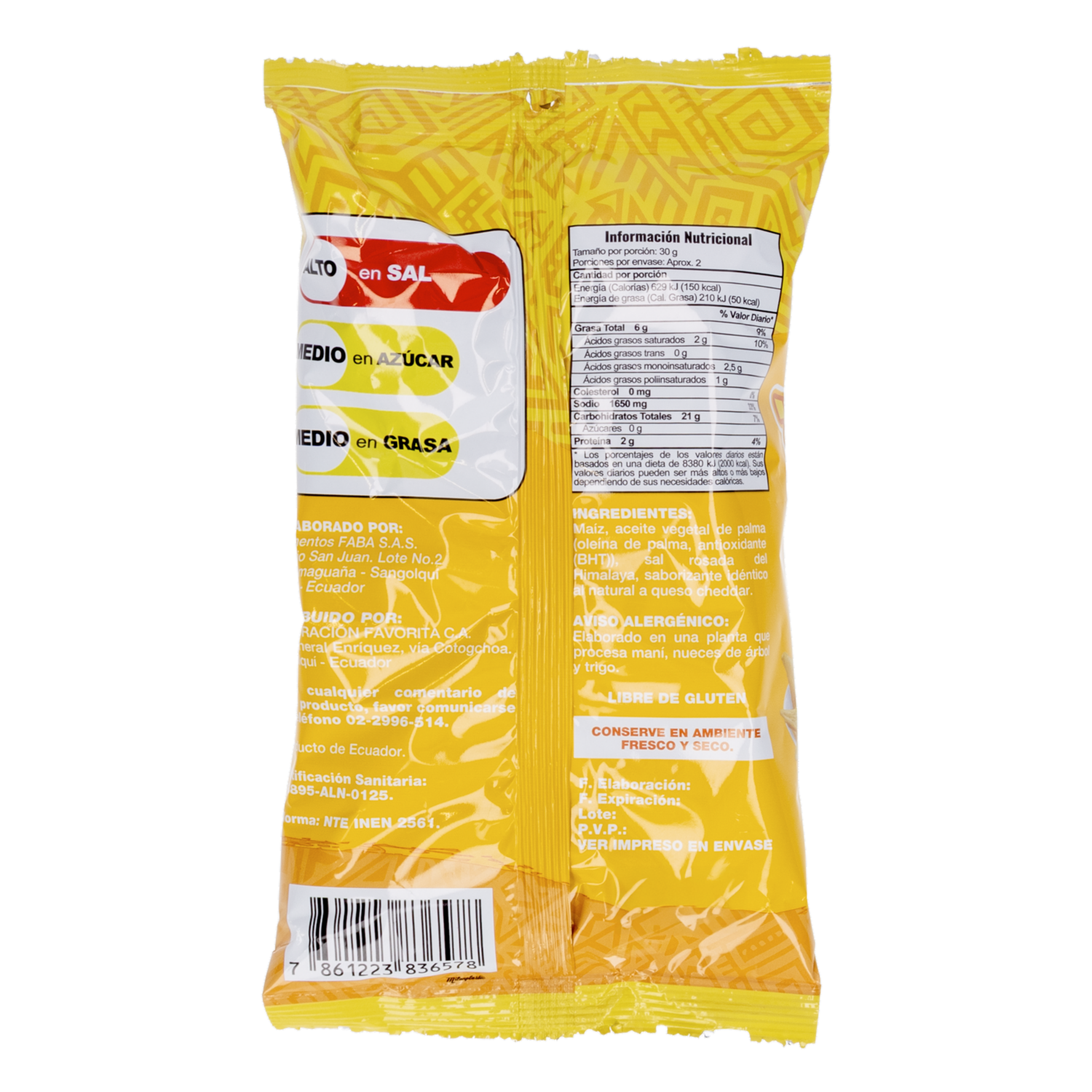 Bocaditos De Maíz Triangulitos Queso Cheddar EL ARTESANAL 50 G