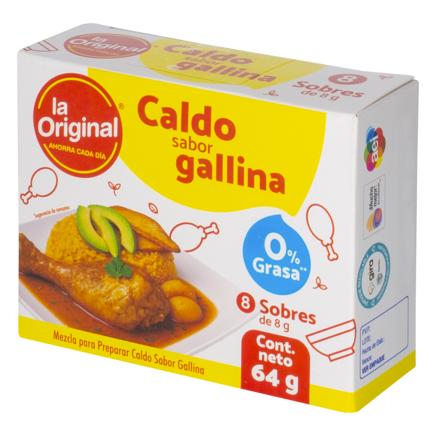 Caldo De Gallina En Polvo LA ORIGINAL 64 G