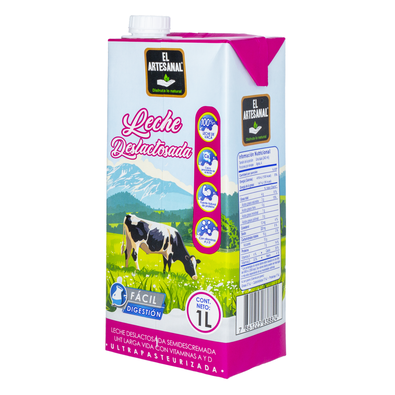 Leche Deslactosada En Tetrapack EL ARTESANAL 1000 Ml