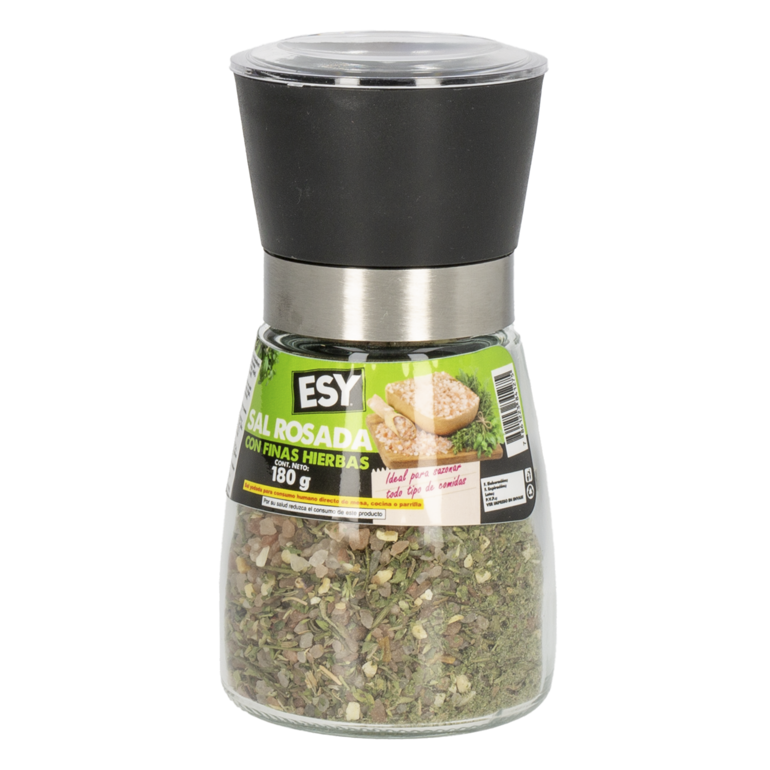 Sal Rosada De Himalaya Con Finas Hierbas En Molinillo ESY 180 G