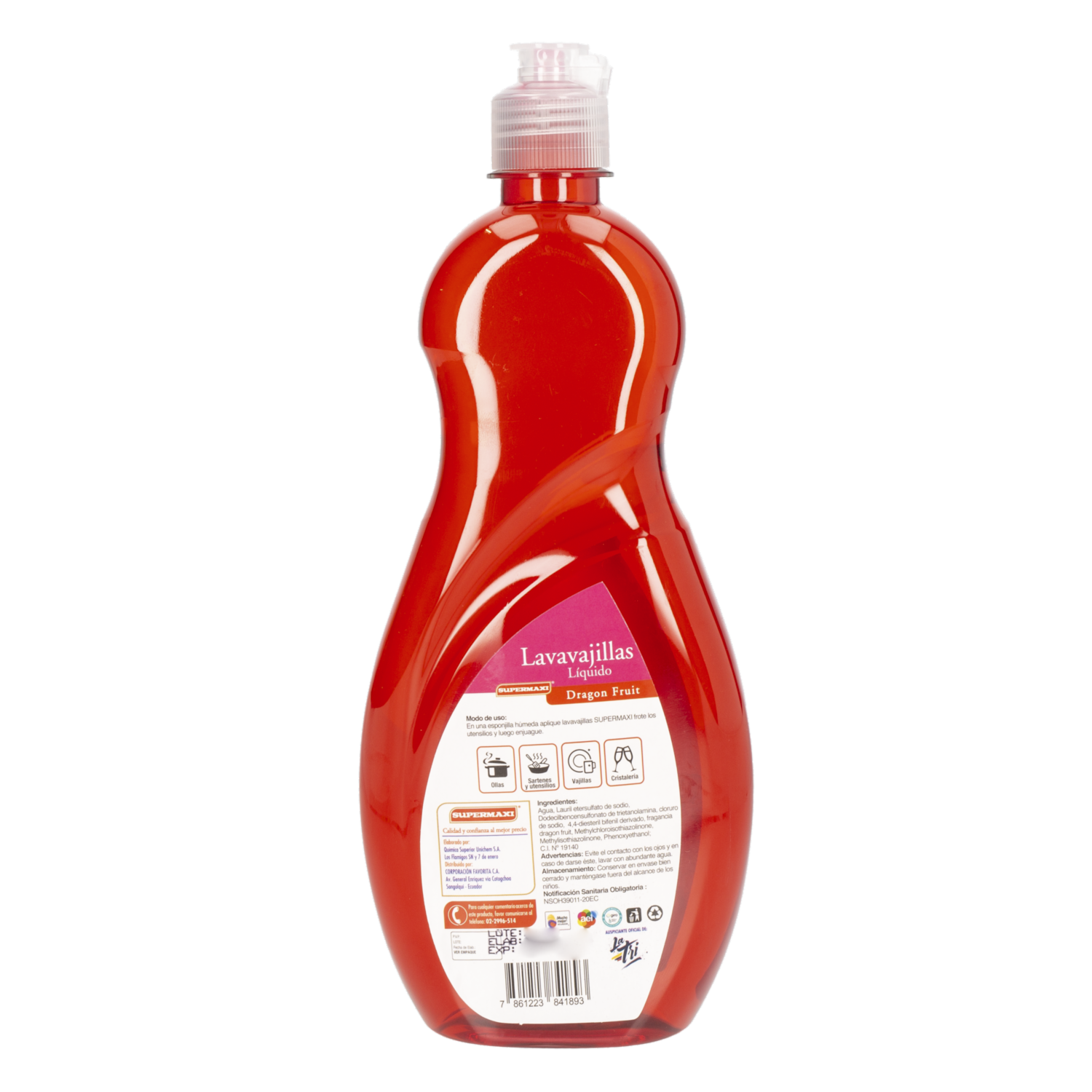 Lavavajilla Líquida Fragancia Dragon Fruit FEF SUPERMAXI 700 Ml