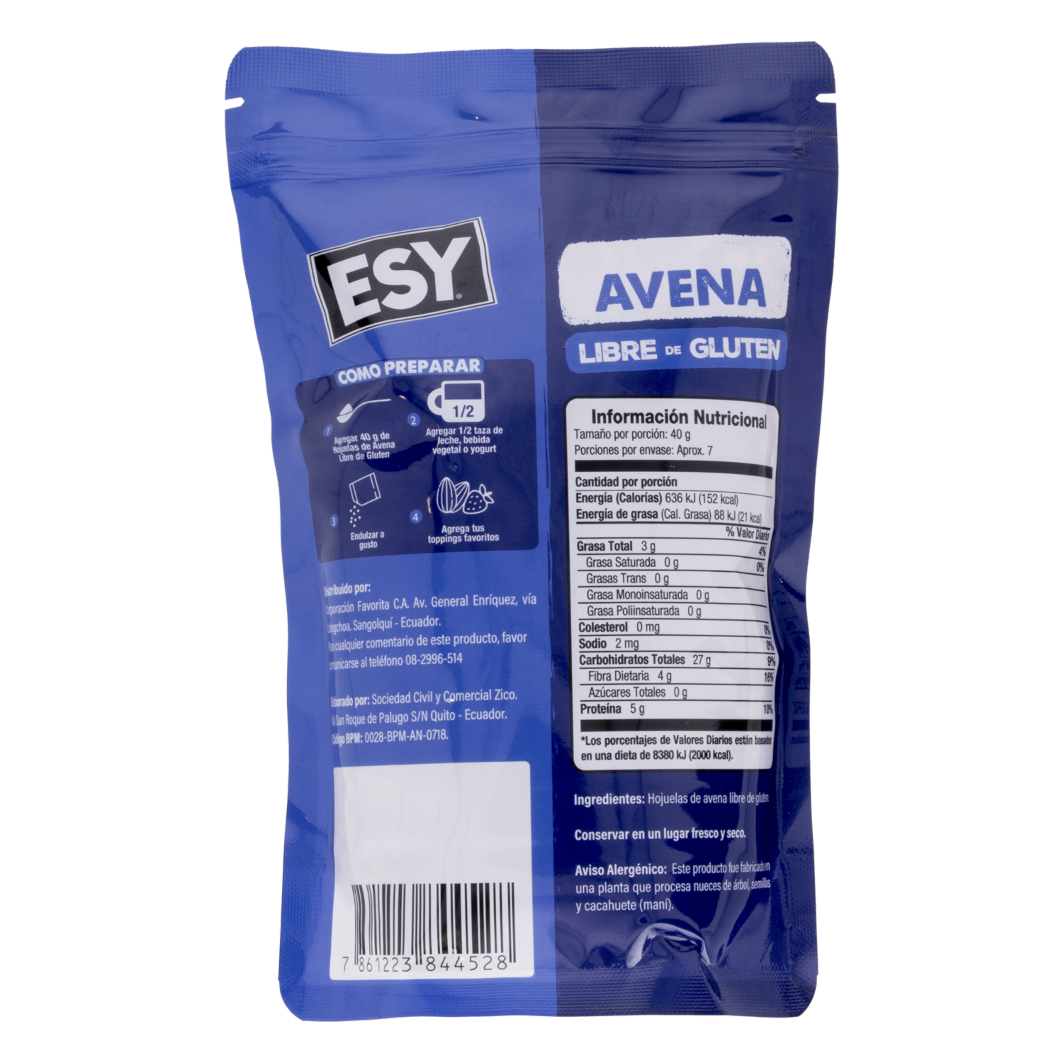 Avena En Hojuelas Libre De Gluten ESY 300 G