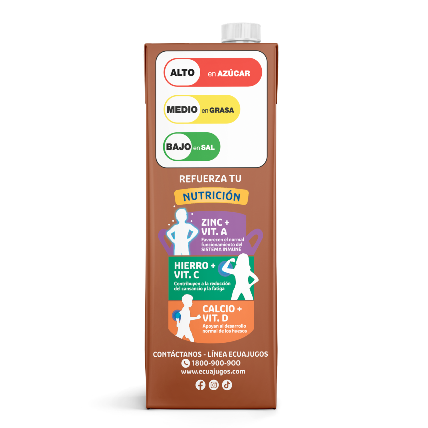 Leche Chocolatada Semidescremada LA VAQUITA 1000 Ml