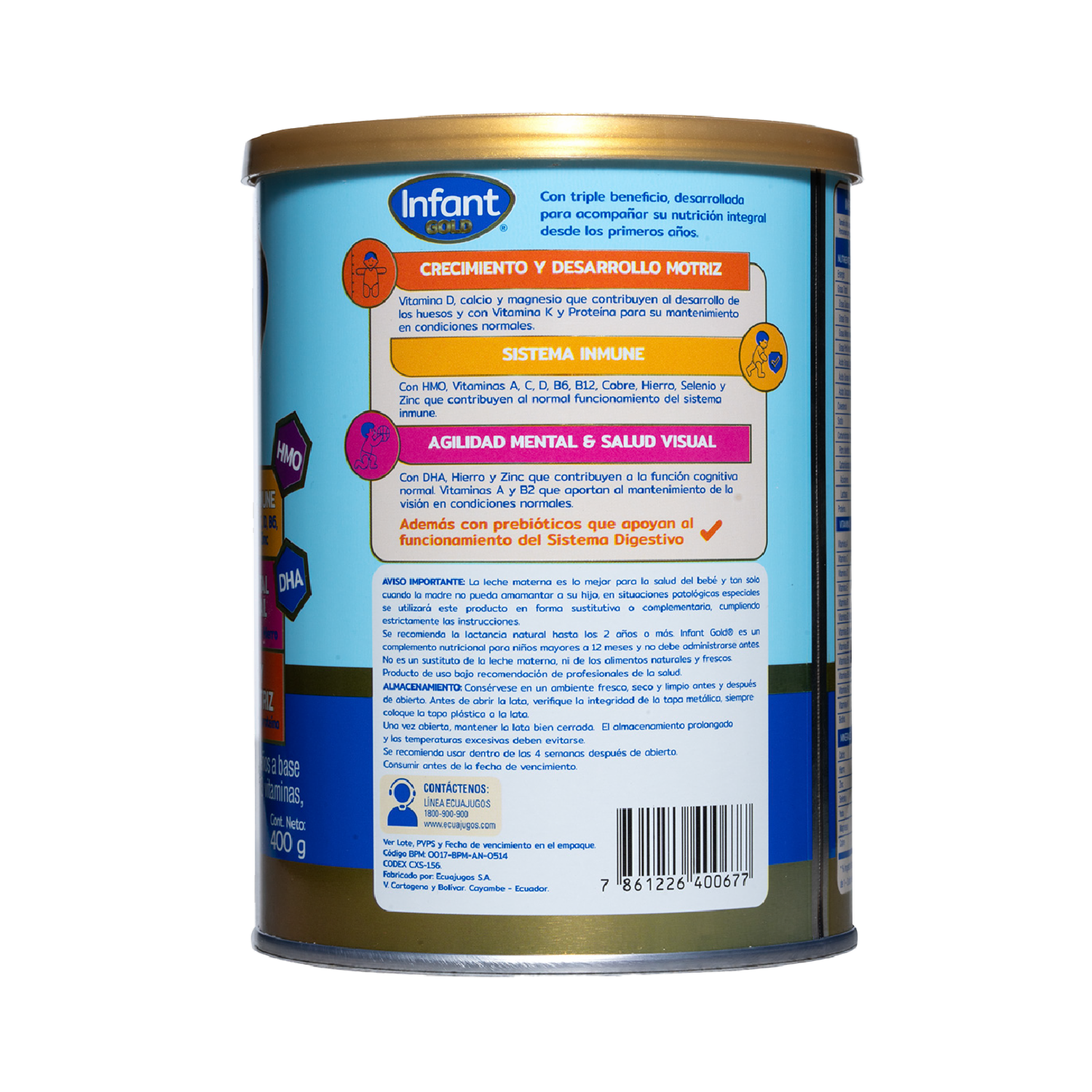 Leche De Crecimiento 3 INFANT GOLD 400 G