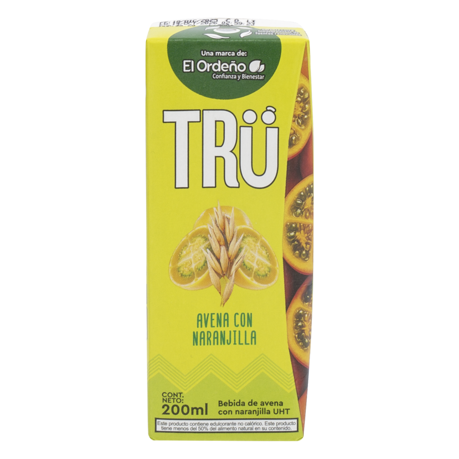 Bebida De Avena Con Naranjilla Uht TRÜ 200 Ml