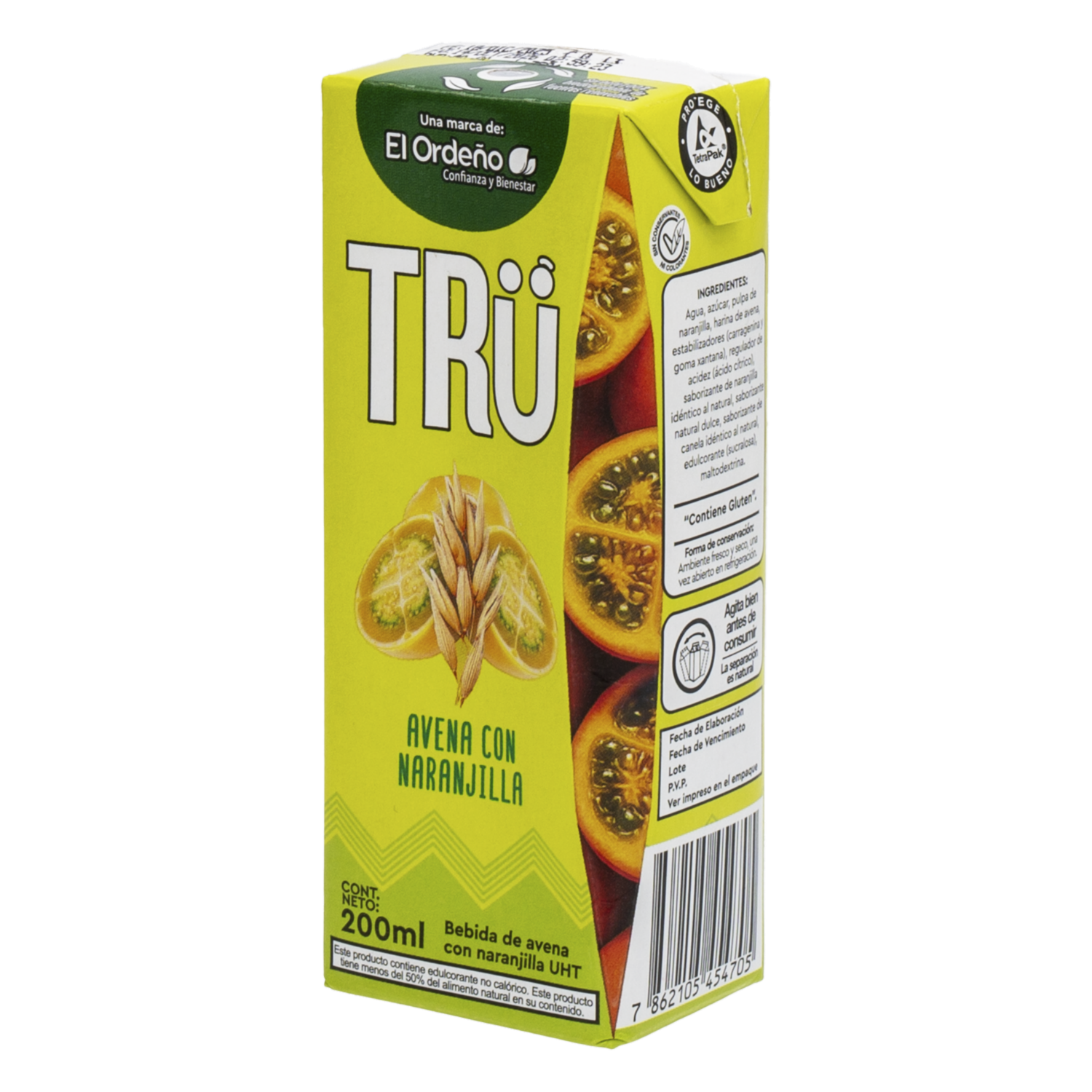 Bebida De Avena Con Naranjilla Uht TRÜ 200 Ml