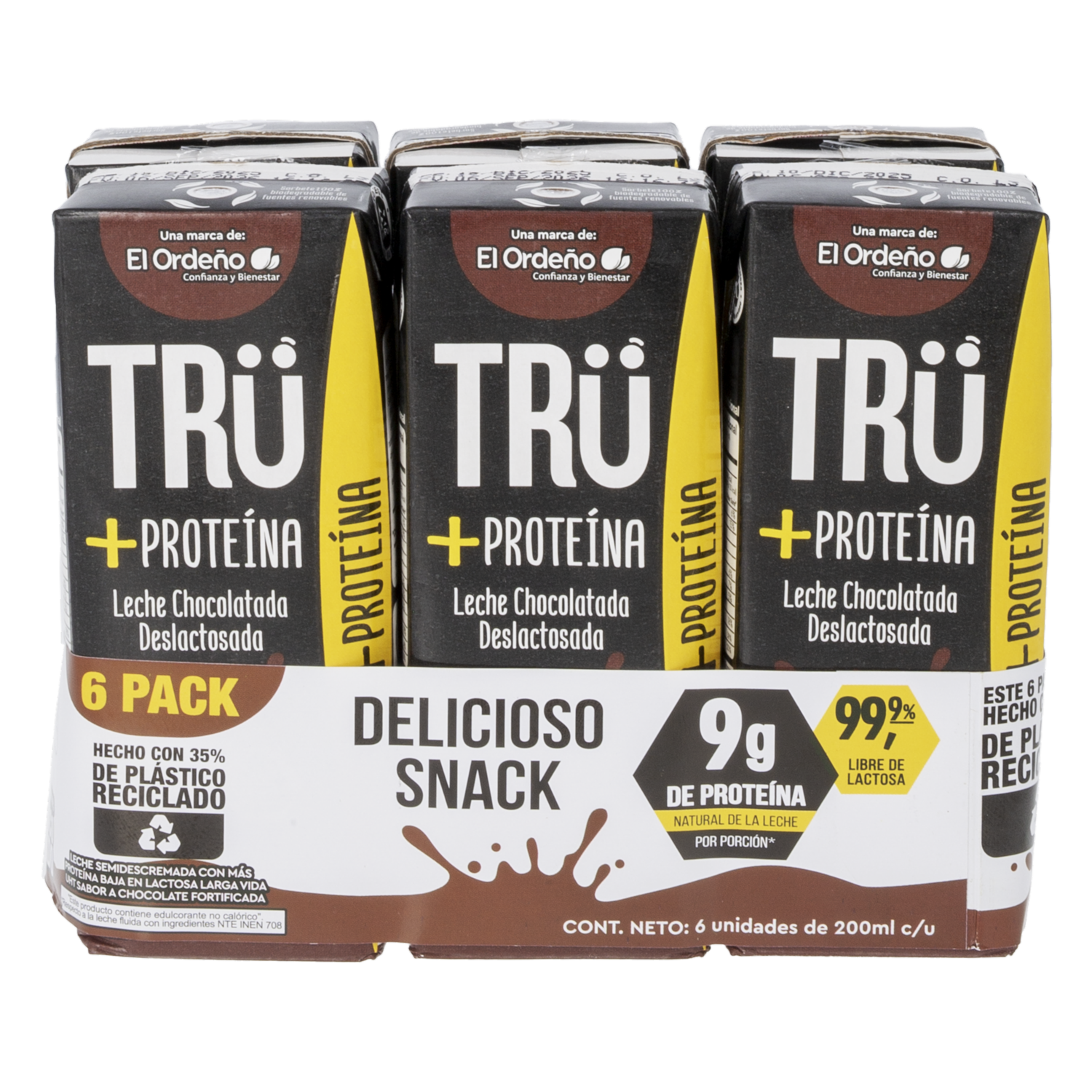 Leche Chocolatada Deslactosada + Proteína TRÜ 6X200 Ml