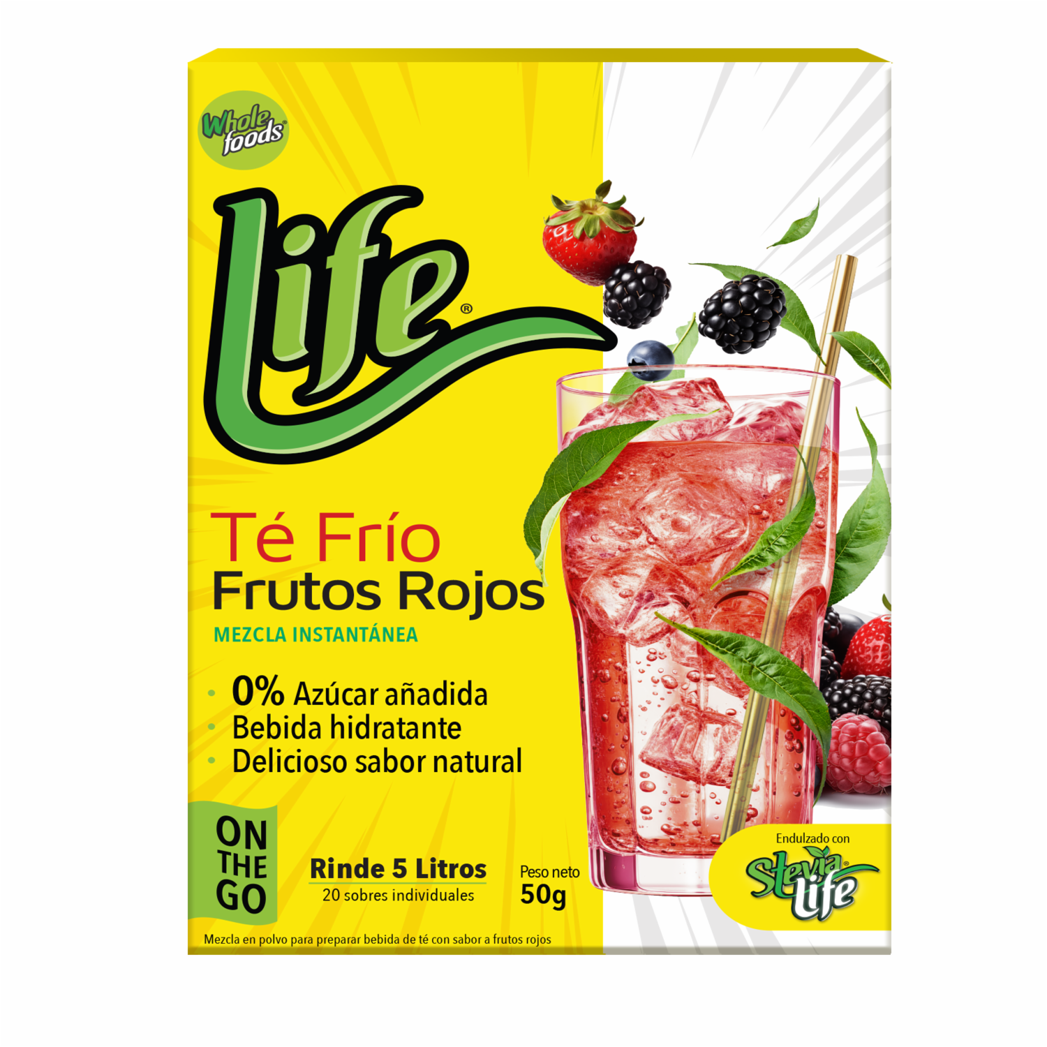 Té Frio Limón y Frutos Rojos En Polvo LIFE 50 G