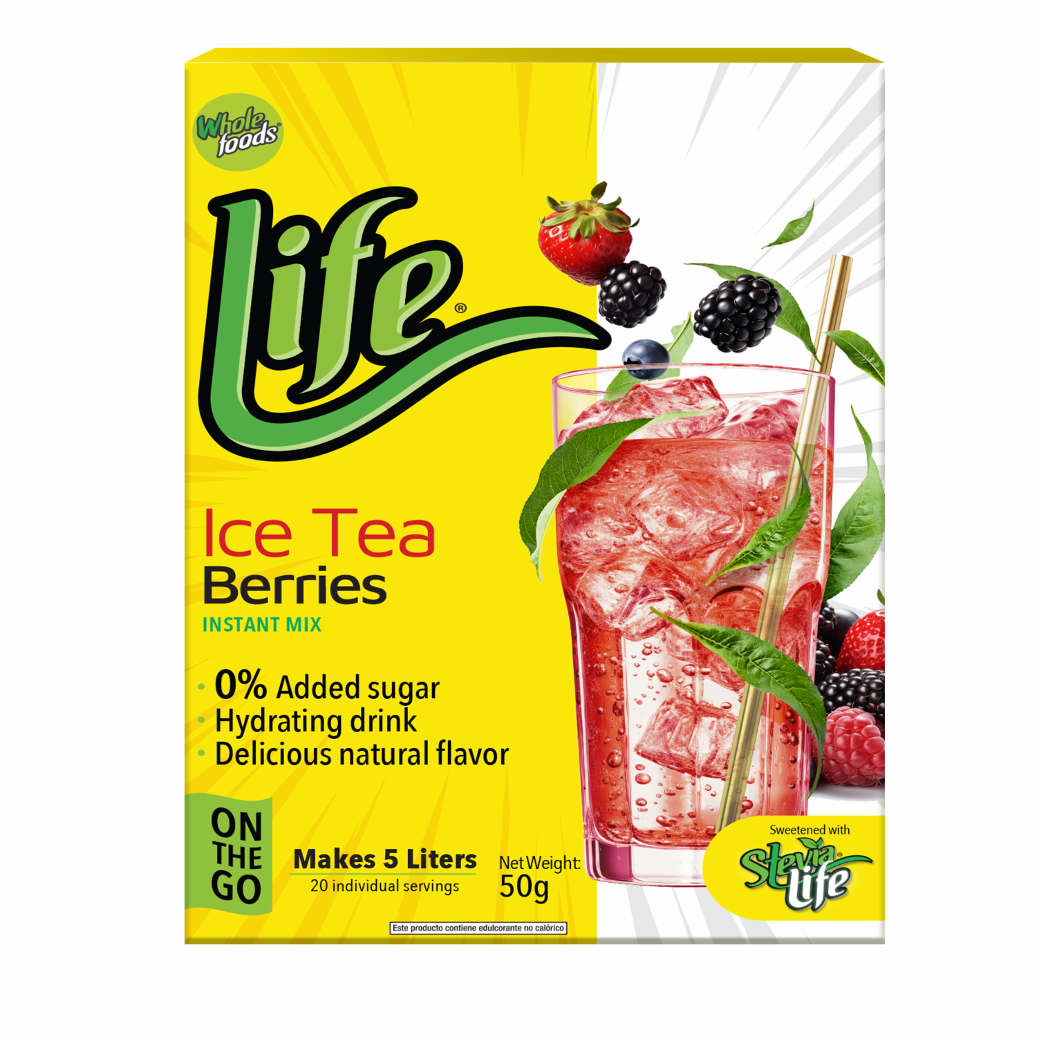 Té Frio Limón y Frutos Rojos En Polvo LIFE 50 G