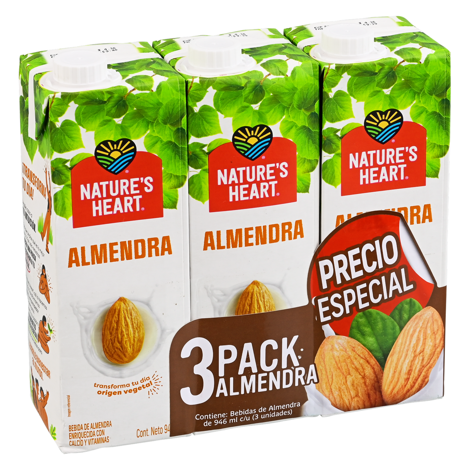 Bebida De Almendras 3Pack Heart NATURE´S HEART 3 X 946 ml