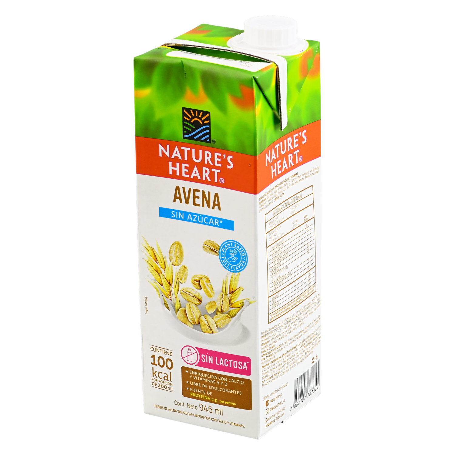 Bebida De Avena Sin Azúcar NATURE´S HEART 946 Ml