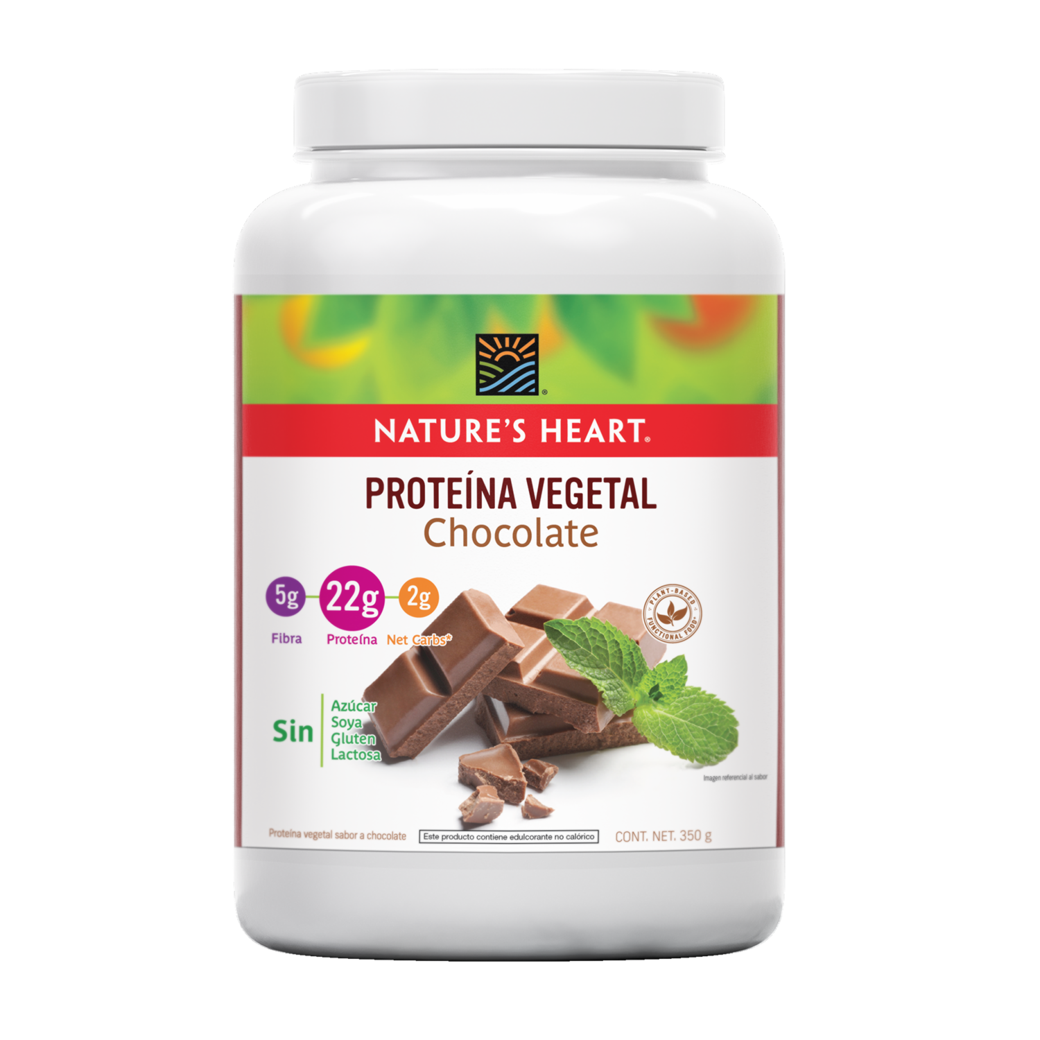 Proteína Vegetal Sabor A Chocolate NATURE´S HEART 350 g