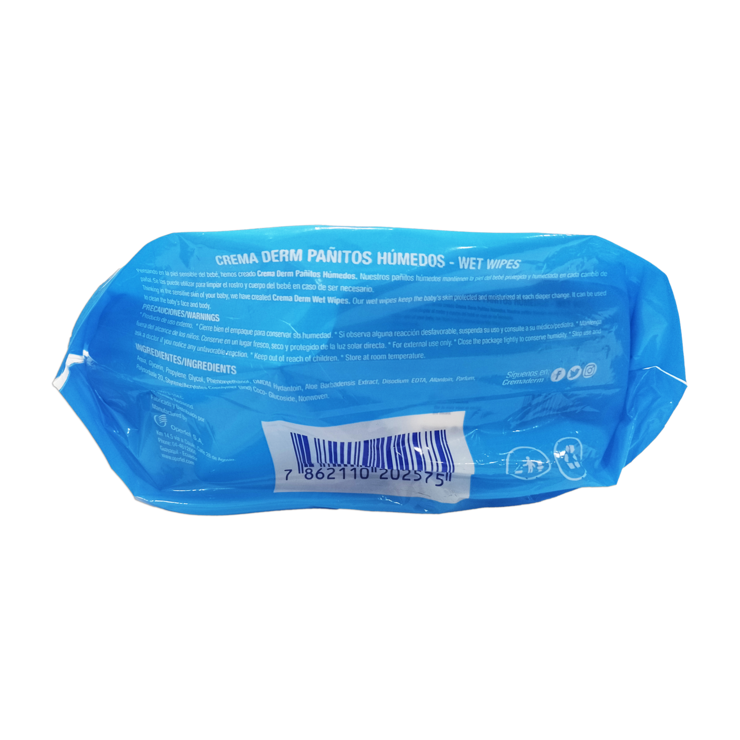 Pañitos Húmedos Con Crema Protectora CREMA DERM 2 X 100 Uds