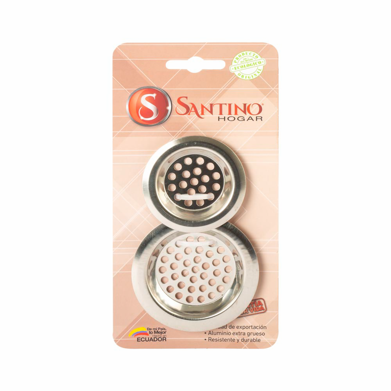 Set Rejilla 2 Pzs Acero Inox SANTINO Unidad