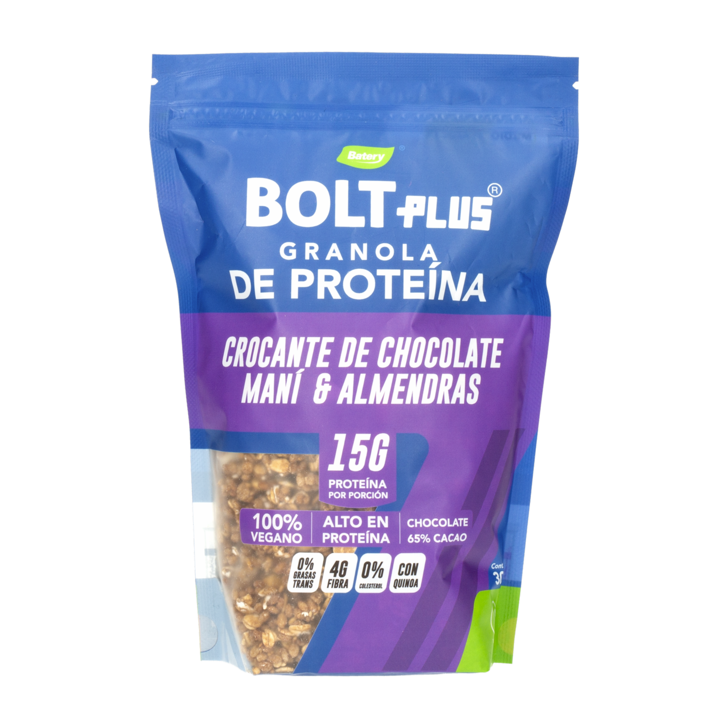 Granola De Avena Con Chocolate Maní Y Almendras BOLT 300 G
