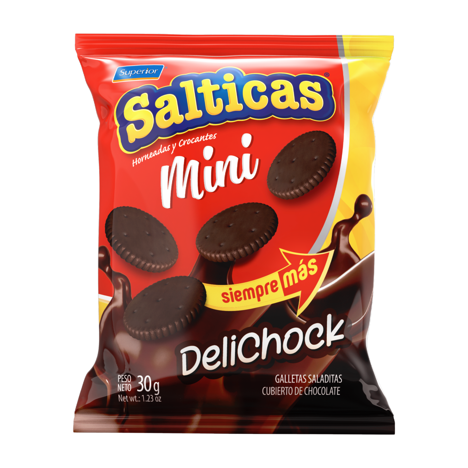 Galletas Dulces Con Cobertura Sabor A Chocolate SALTICAS DELICHOCK 30 G